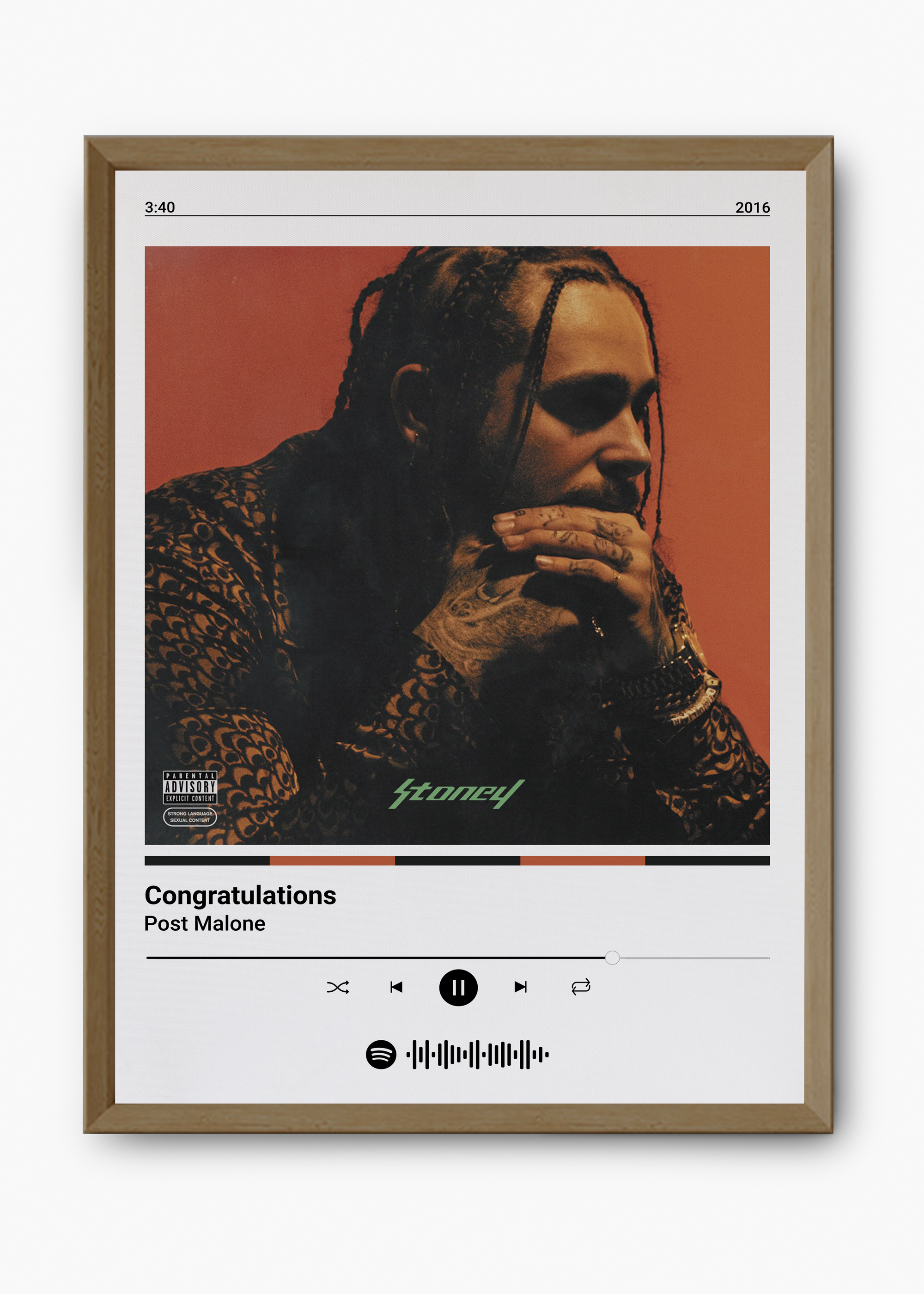 Quadro Post Malone Congratulations - 9