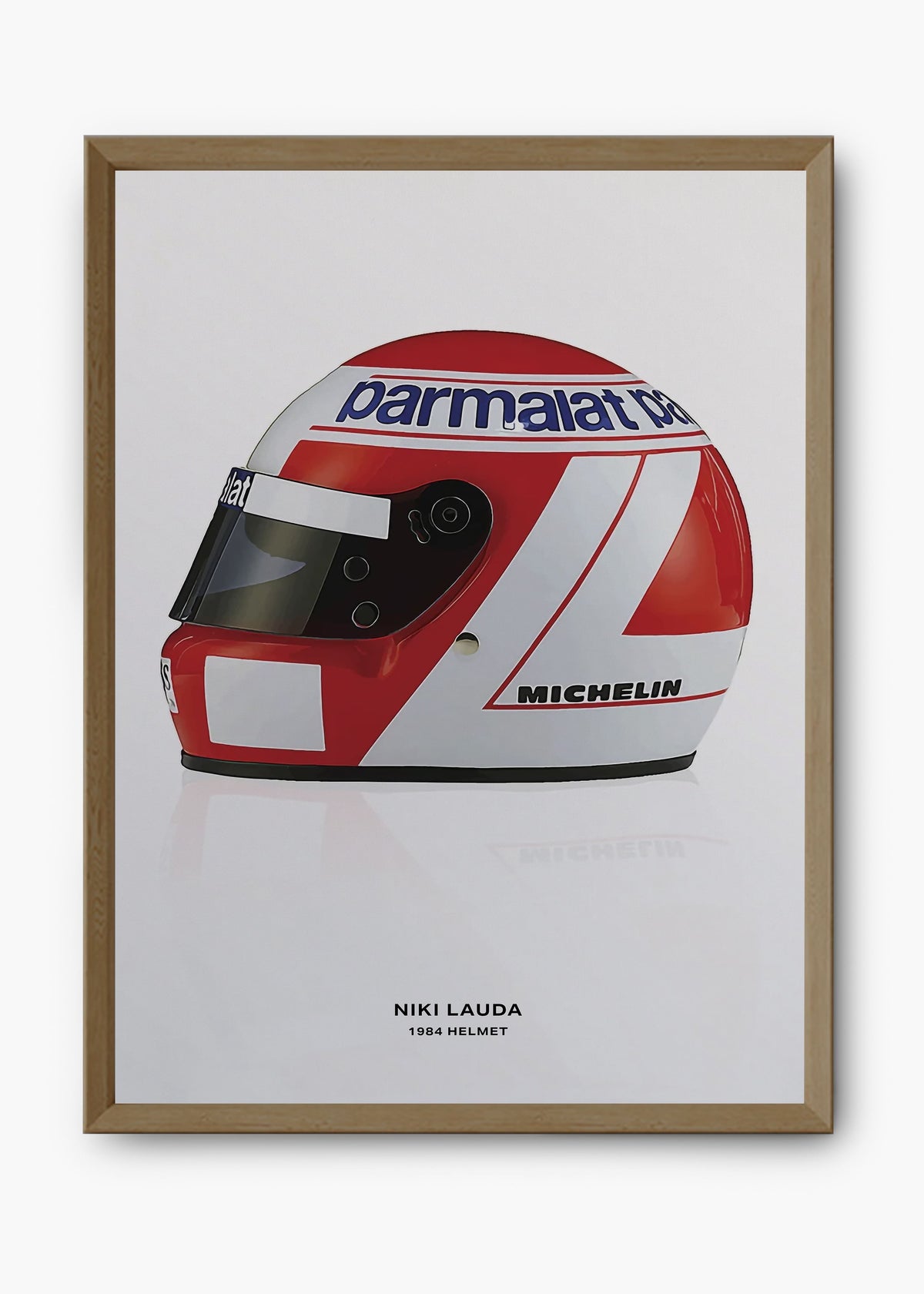 Quadro decorativo Niki Lauda 1984 — arte de automobilismo para parede | Cübe Quadros
