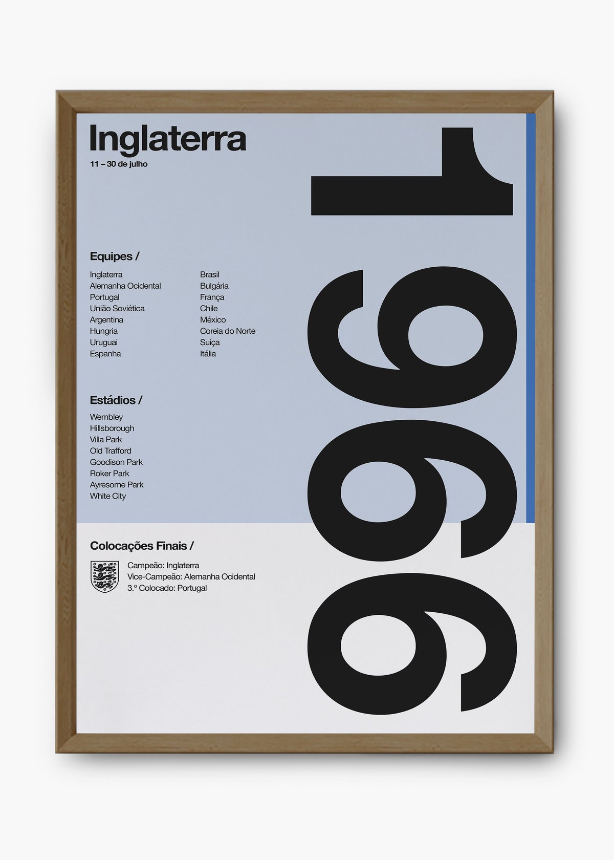 Quadro Copa do Mundo Inglaterra 1966