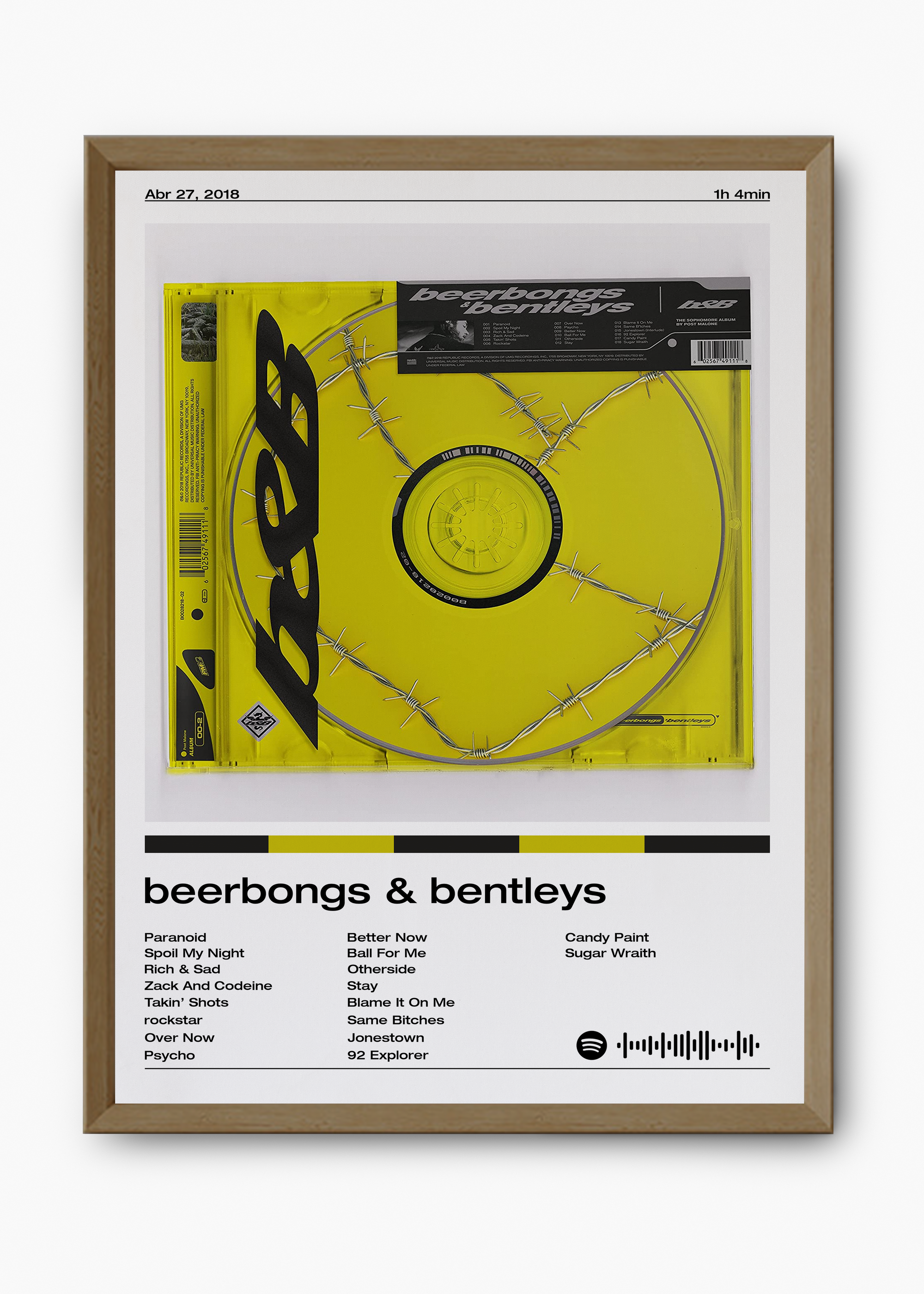 Quadro Post Malone Beerbongs & Bentleys - 9