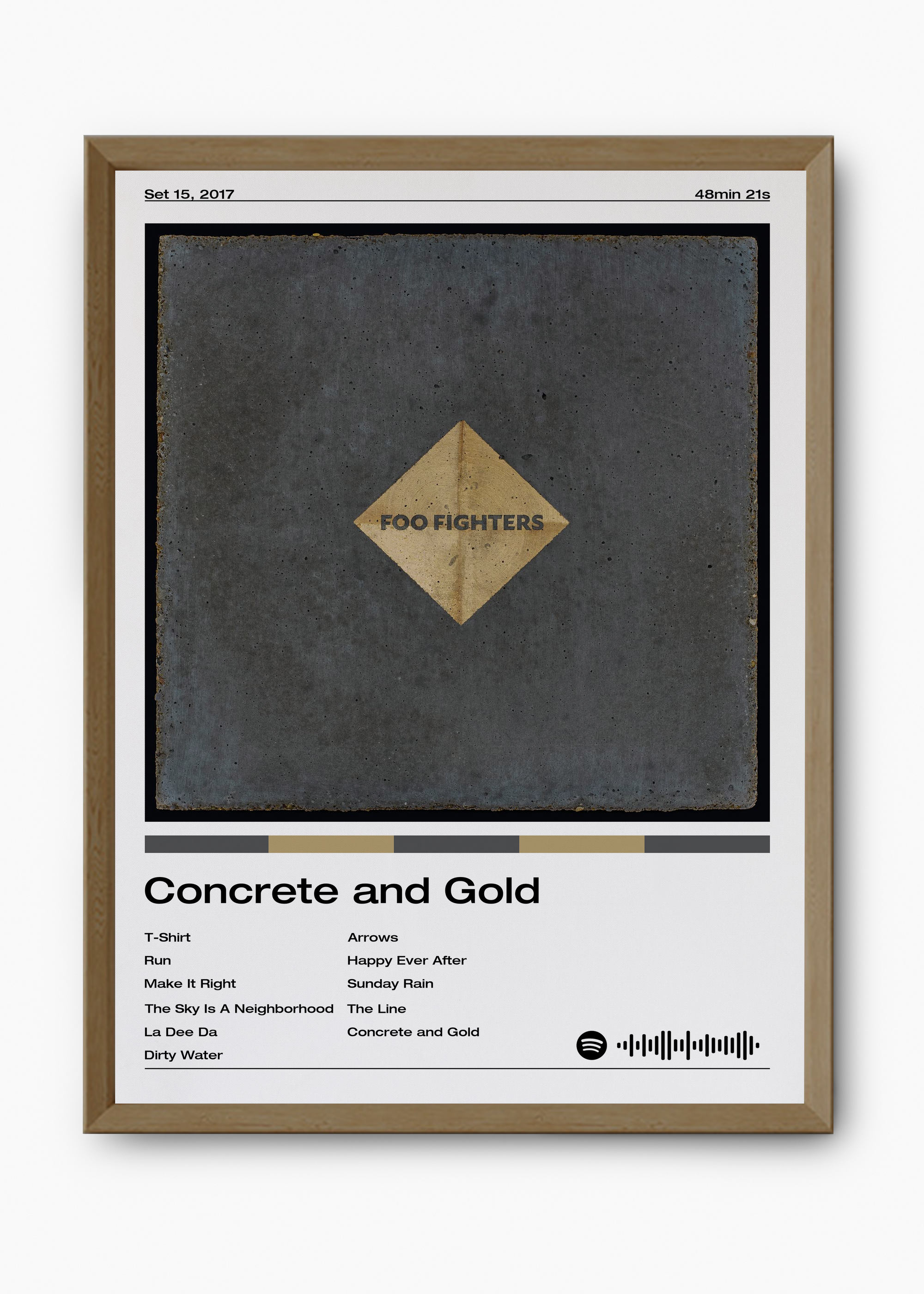 Quadro Foo Fighters Concrete and Gold - 9