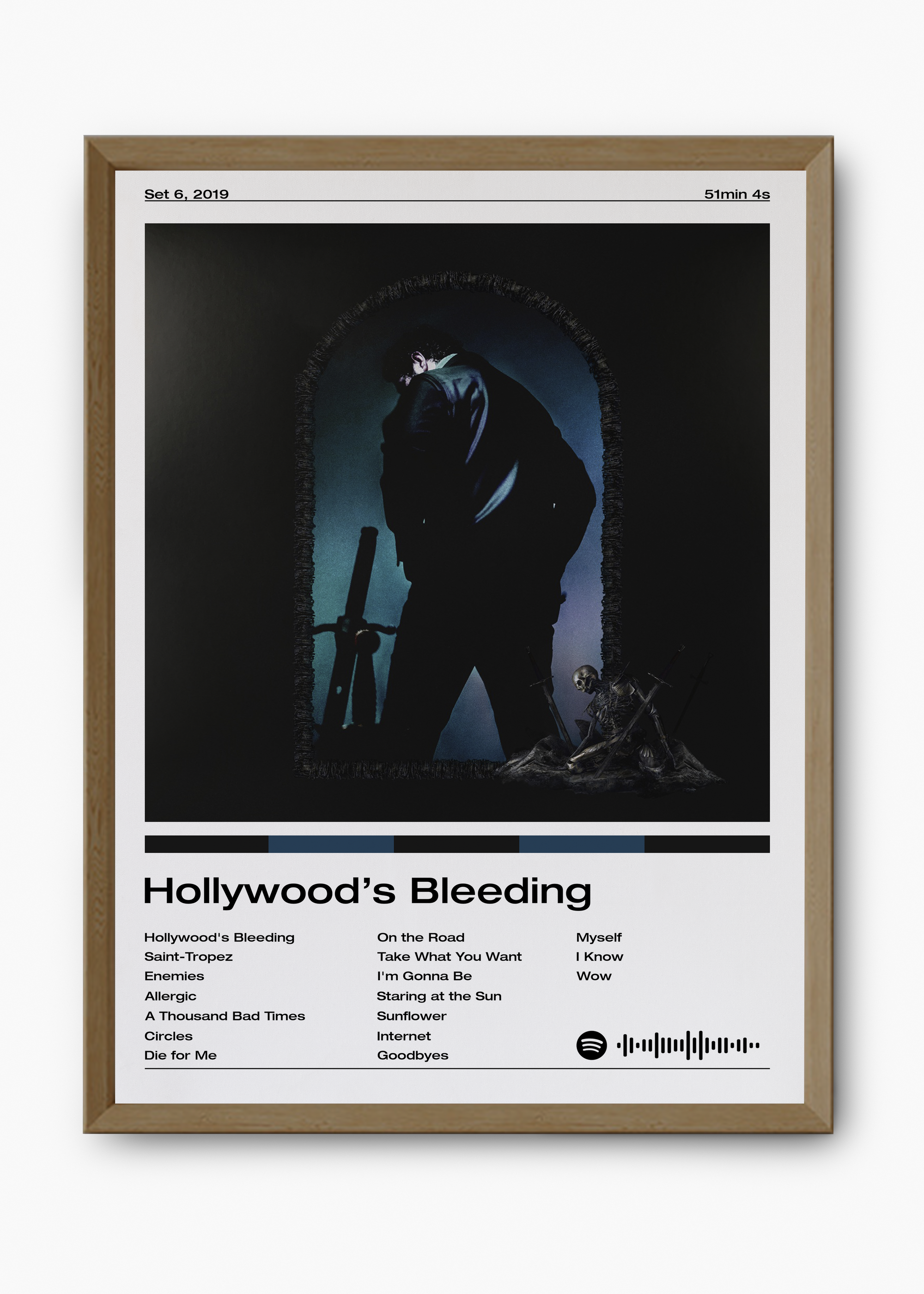 Quadro Post Malone Hollywood's Bleeding - 9