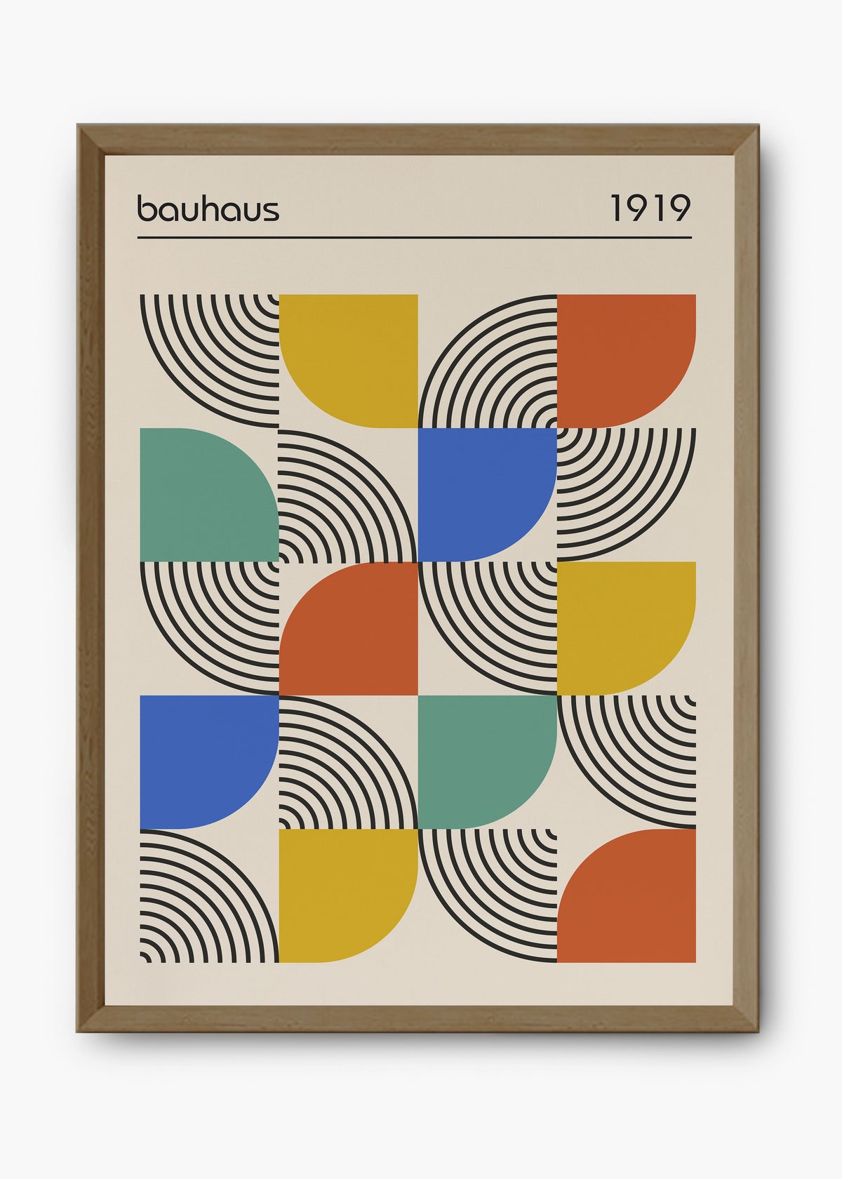 Quadro Bauhaus Geometric Harmony