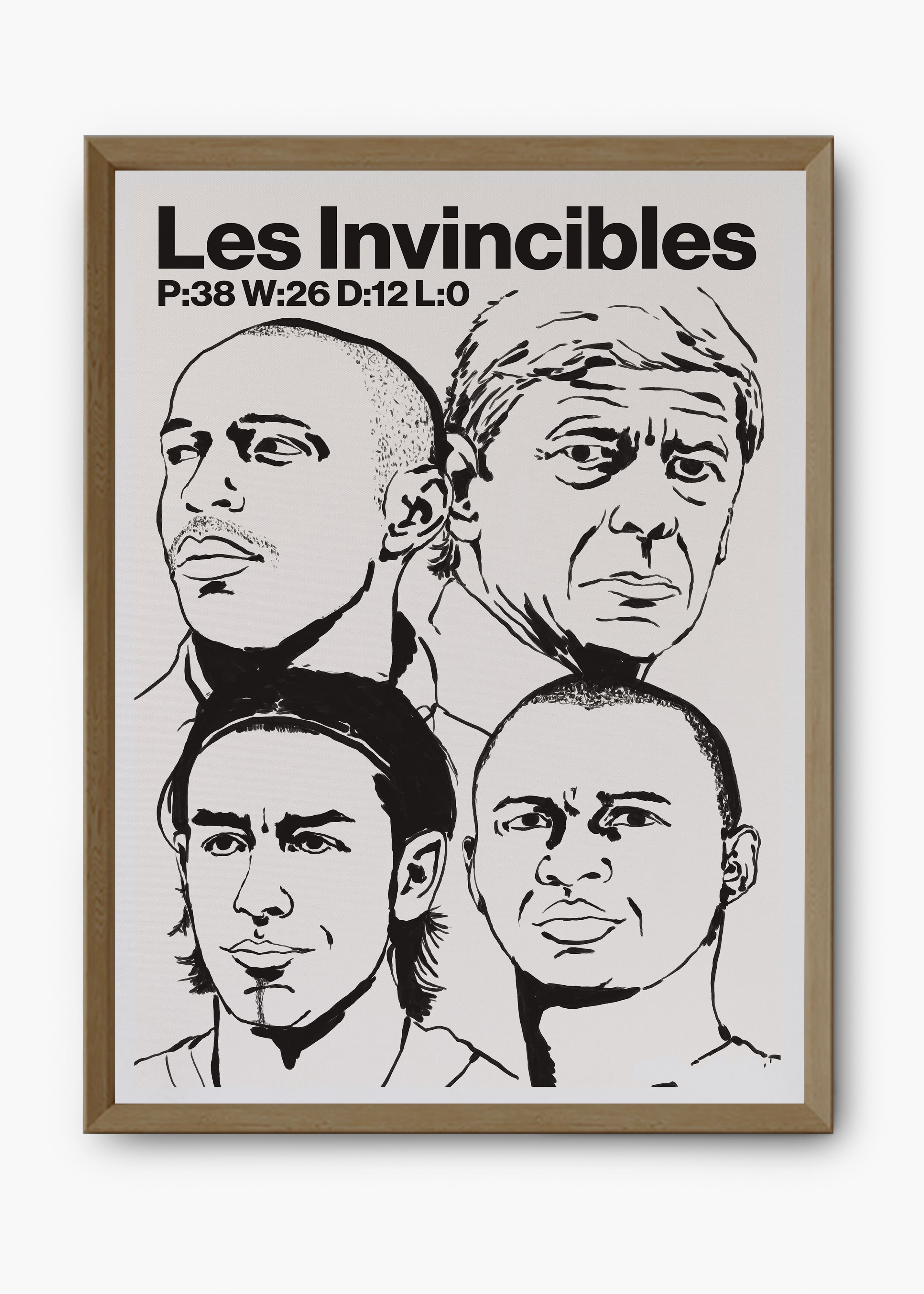Quadro decorativo Arsenal Les Invincibles — arte de futebol para parede | Cübe Quadros