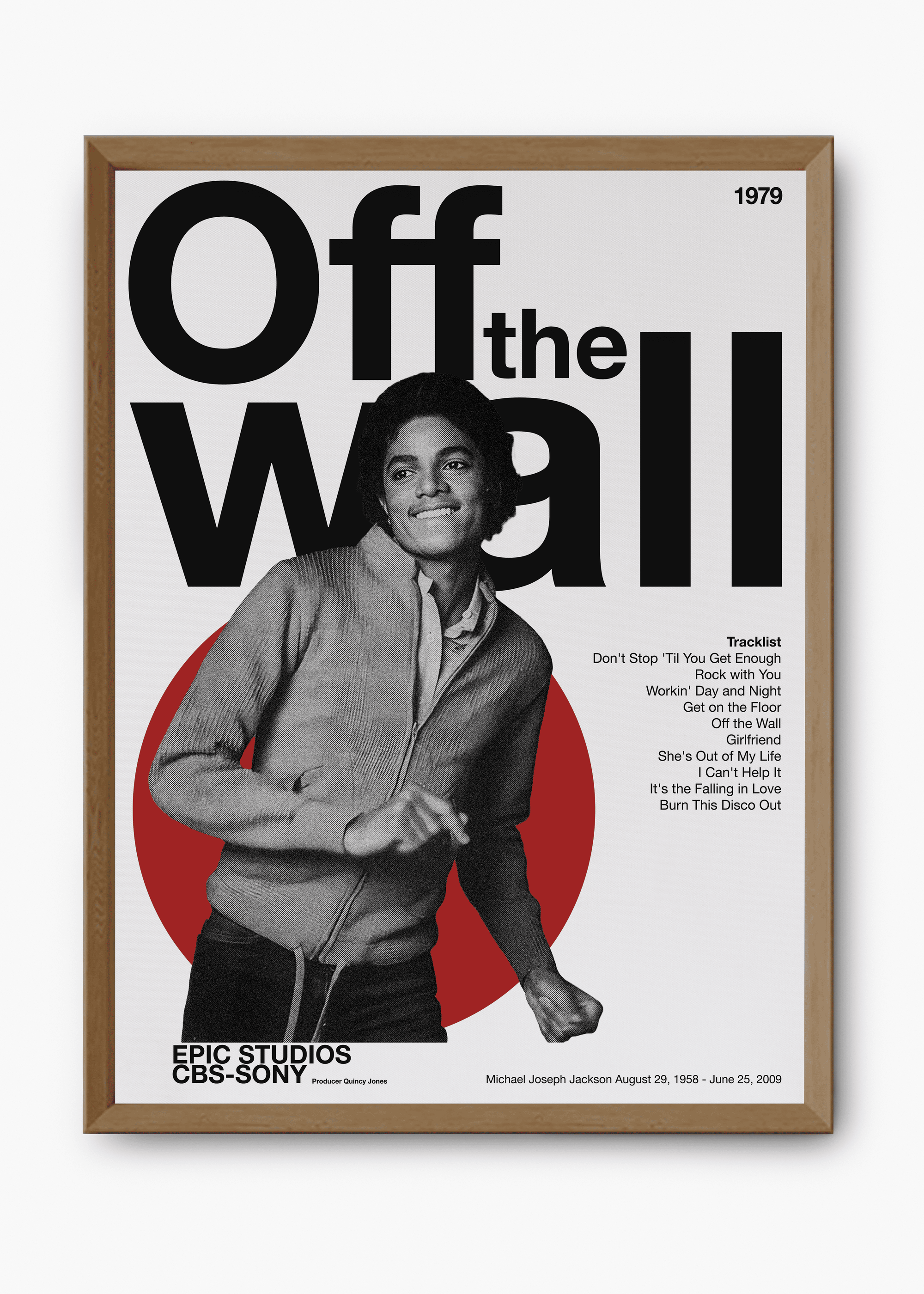 Quadro Michael Jackson Off The Wall Red