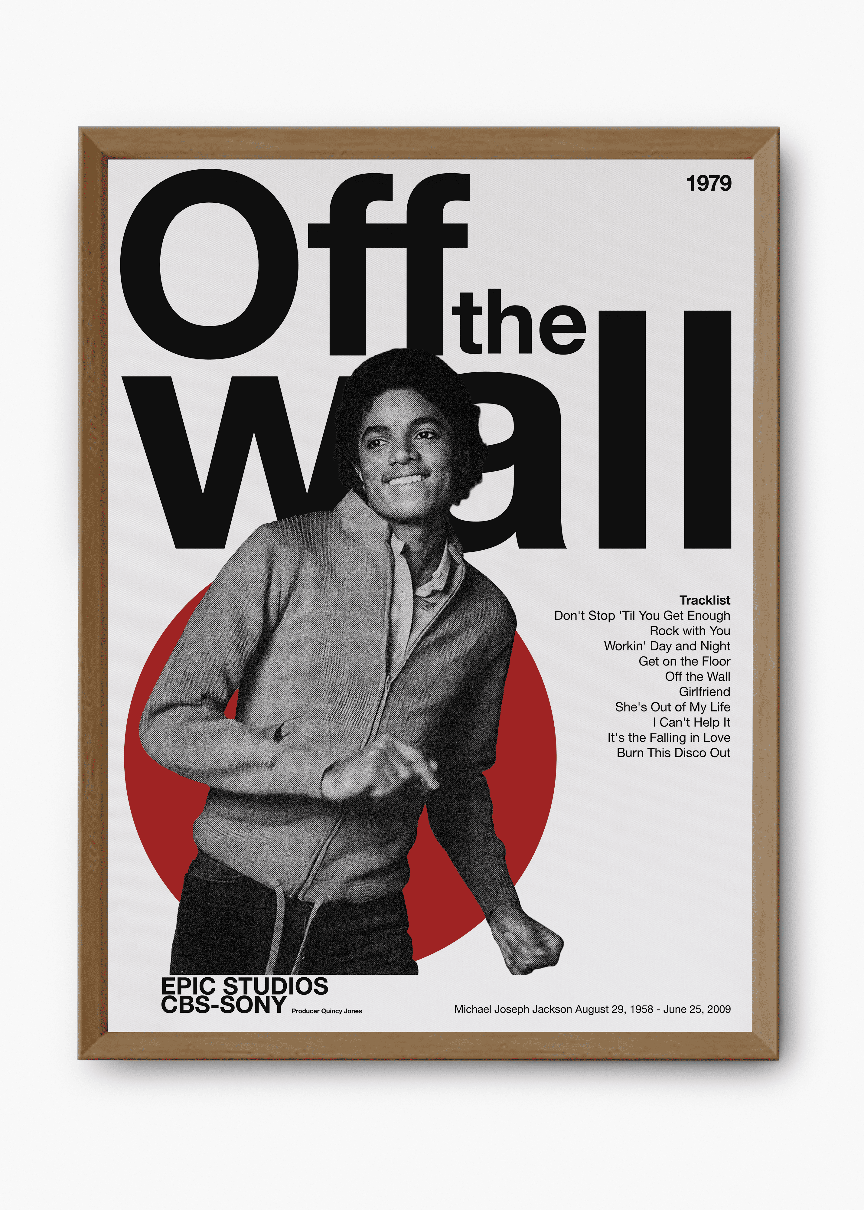 Quadro Michael Jackson Off The Wall Red