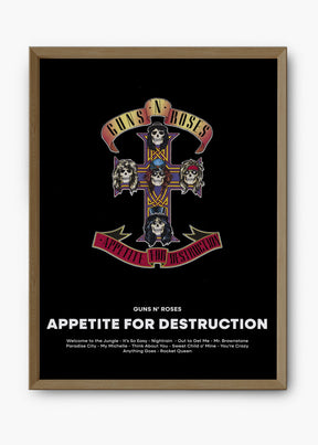 Quadro Guns N' Roses Appetite For Destruction Capa