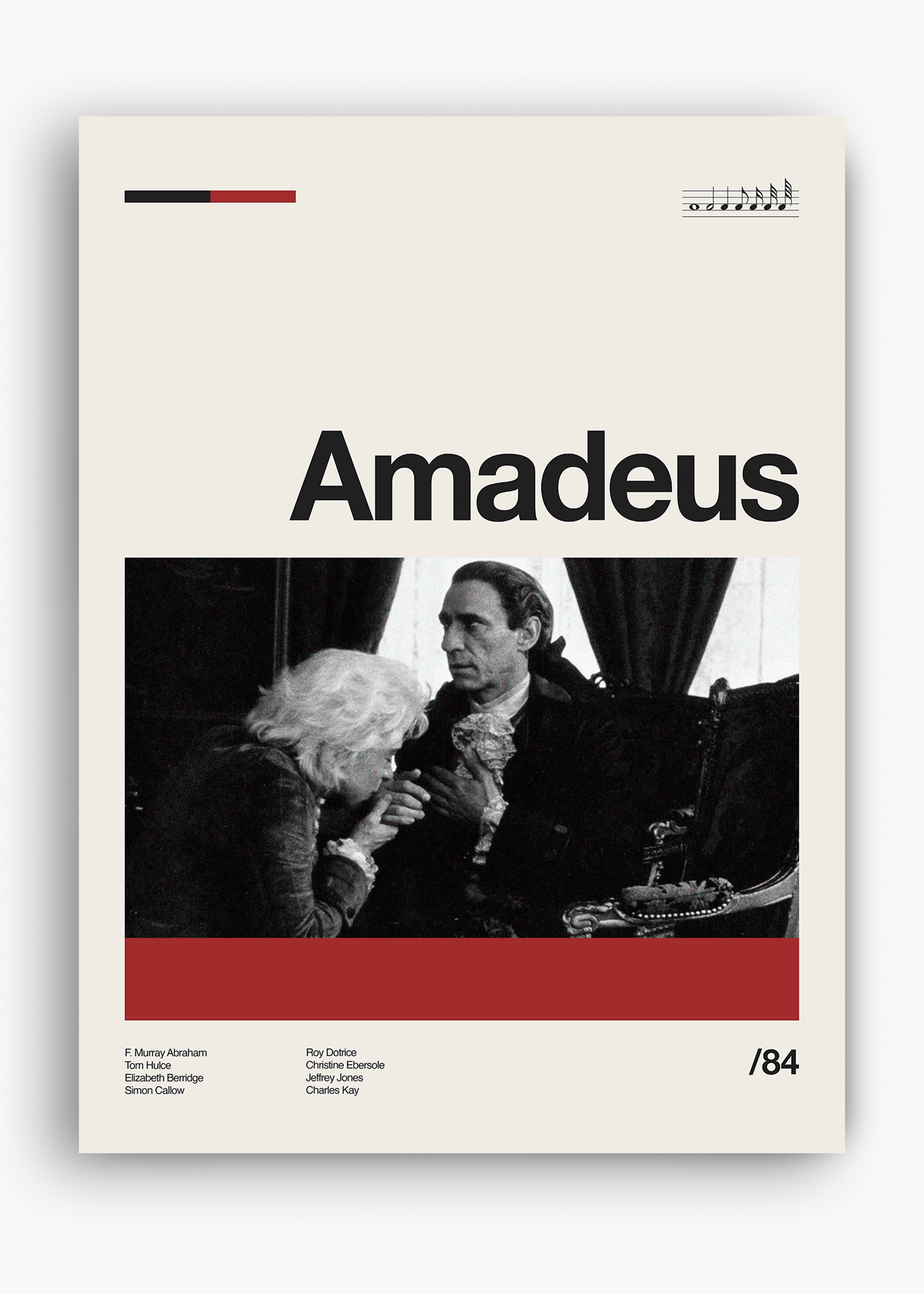 Quadro decorativo Amadeus — arte de cinema para parede | Cübe Quadros