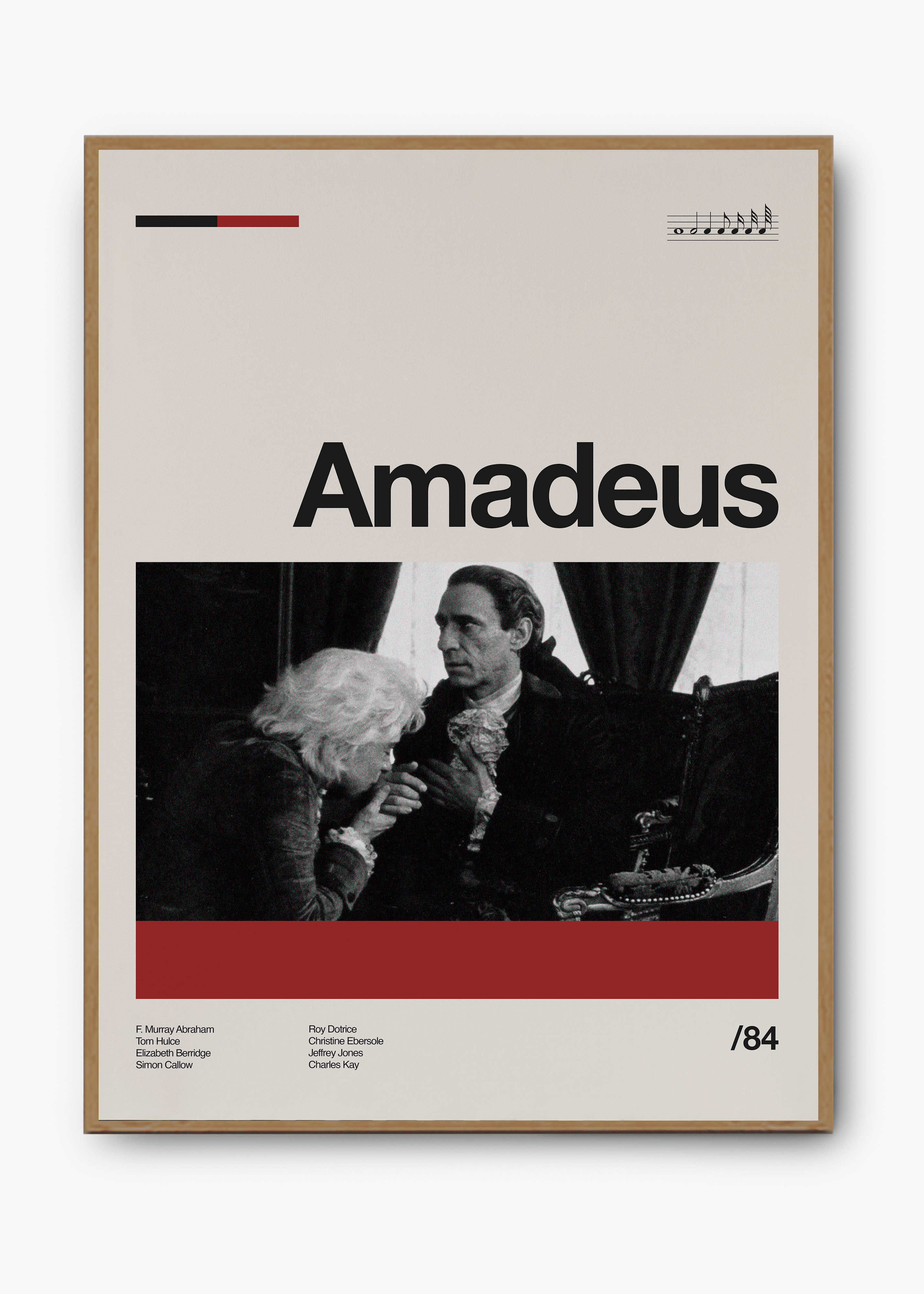 Quadro decorativo Amadeus — arte de cinema para parede | Cübe Quadros
