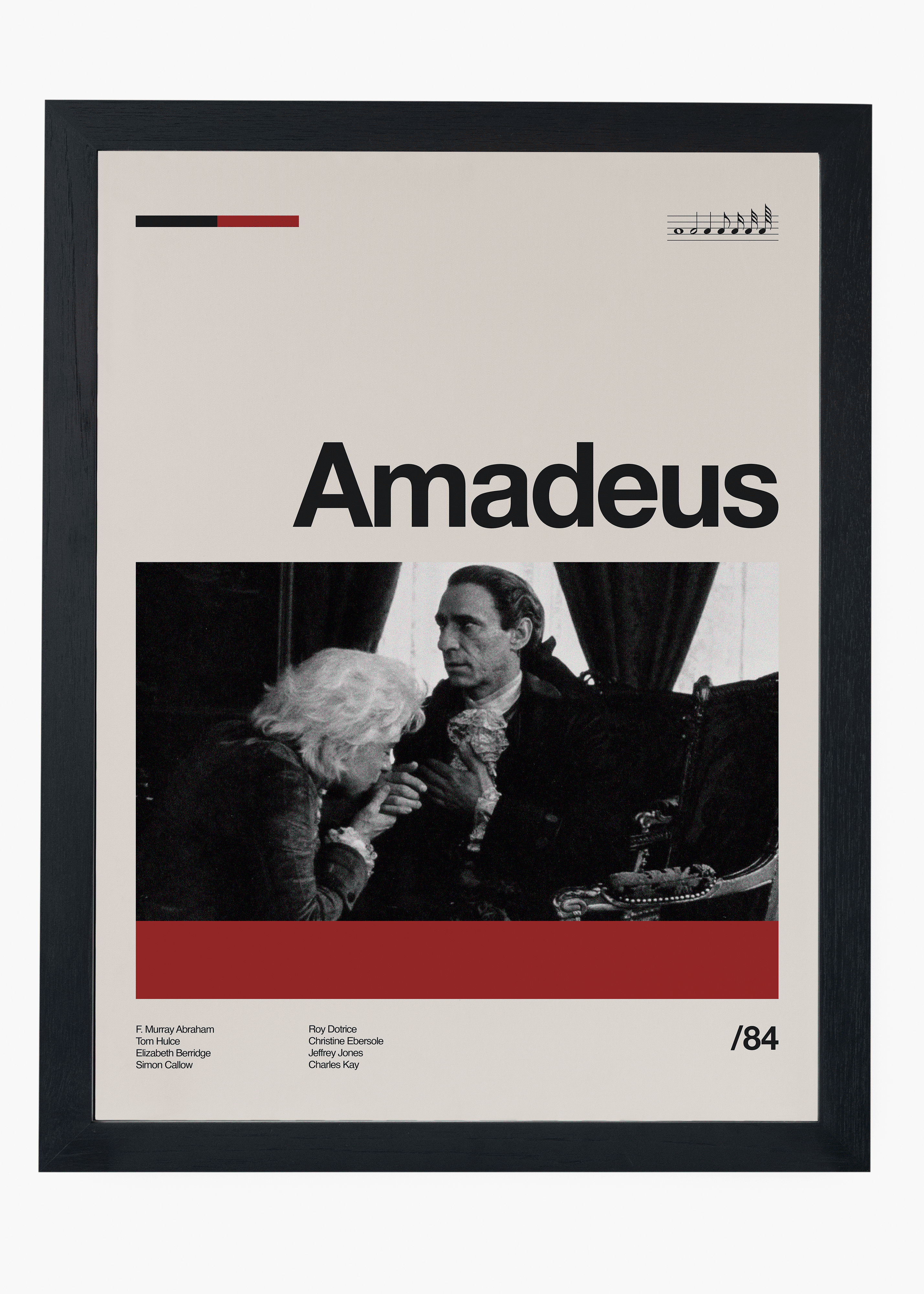 Quadro decorativo Amadeus — arte de cinema para parede | Cübe Quadros
