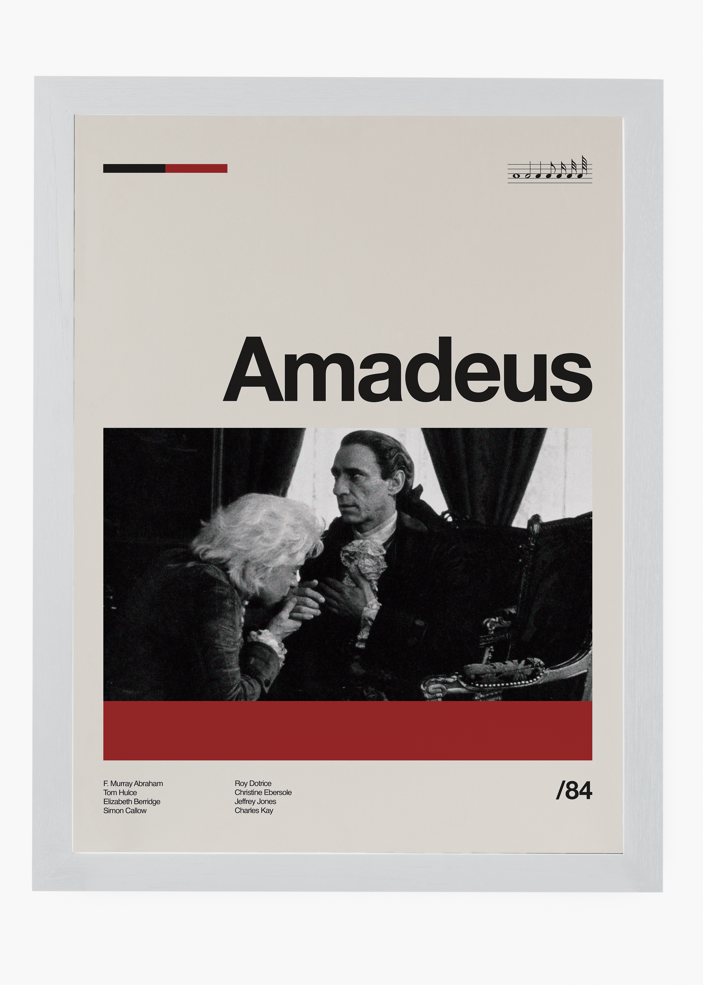 Quadro decorativo Amadeus — arte de cinema para parede | Cübe Quadros