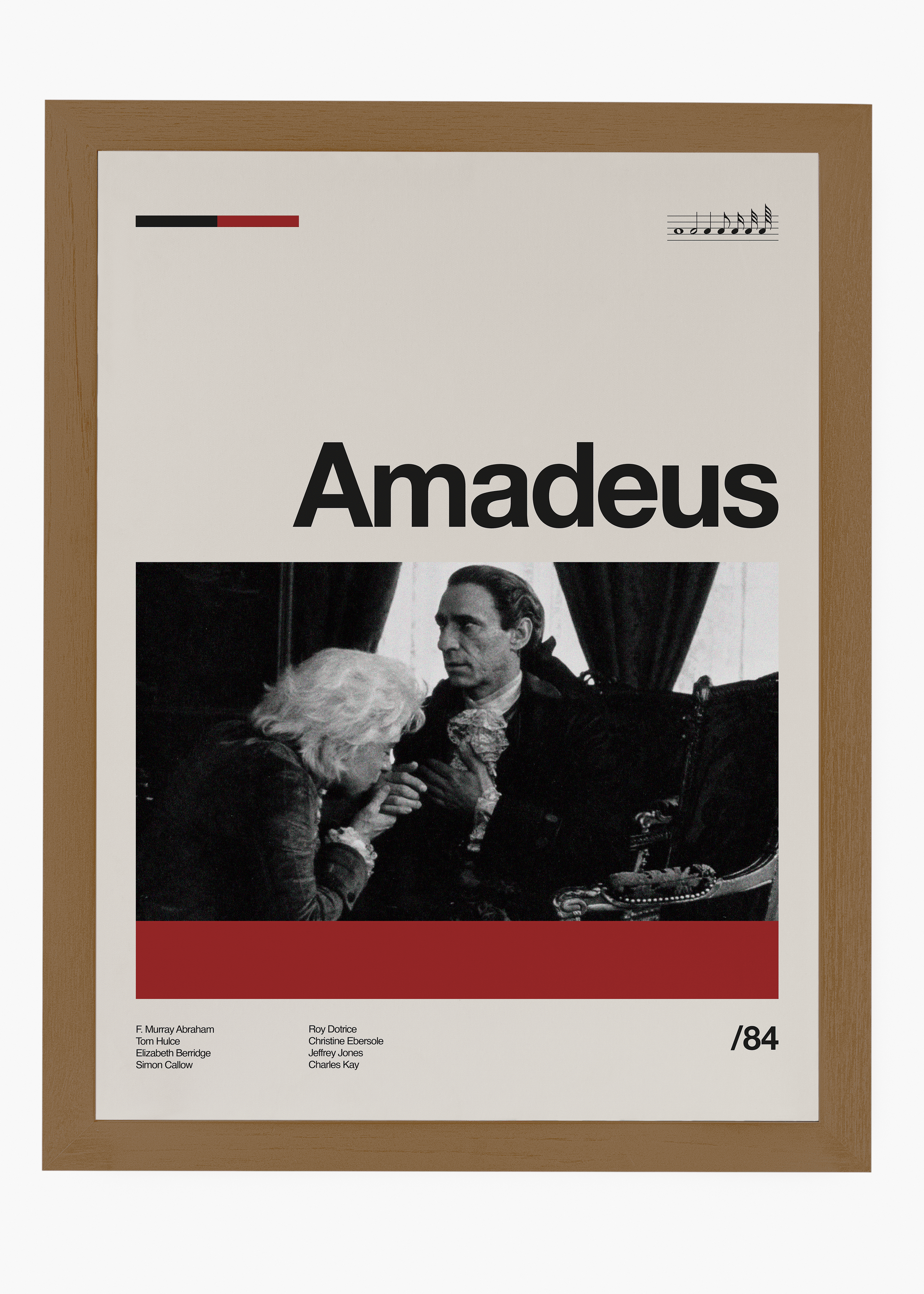Quadro decorativo Amadeus — arte de cinema para parede | Cübe Quadros
