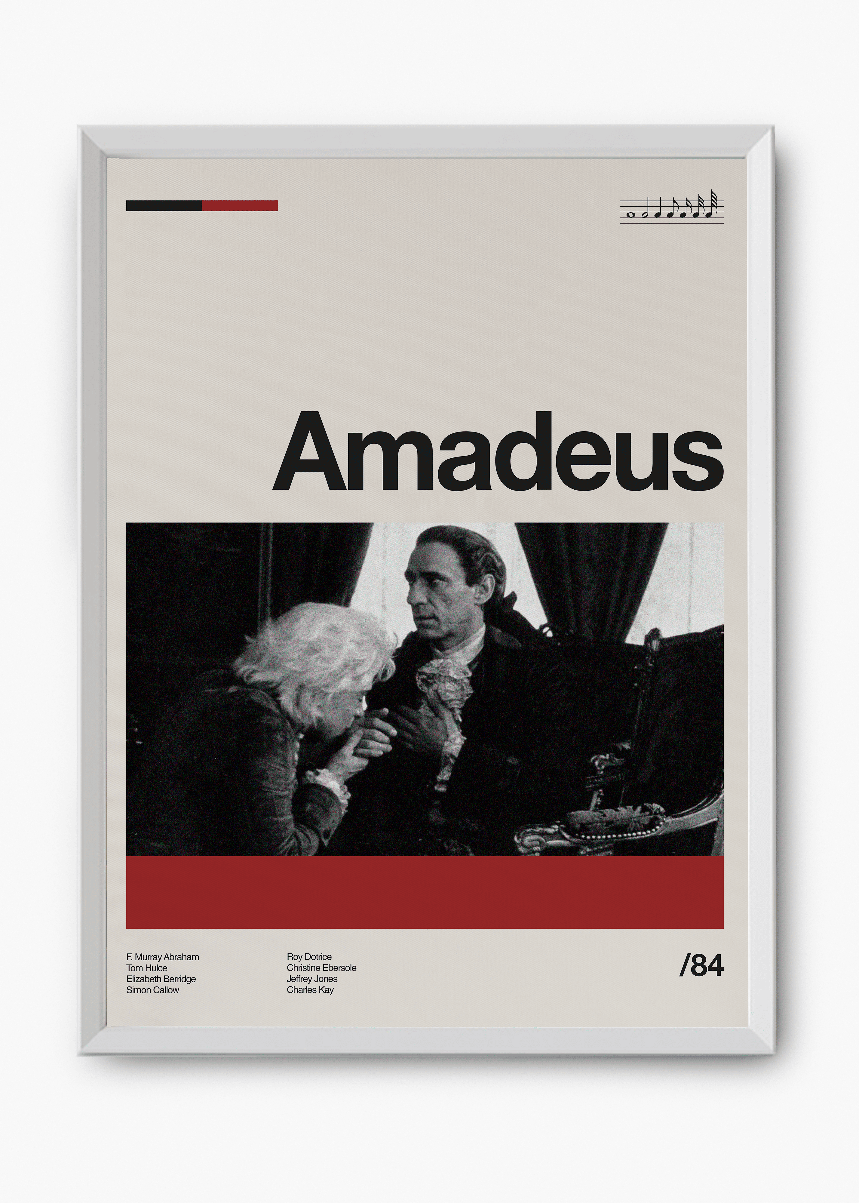 Quadro decorativo Amadeus — arte de cinema para parede | Cübe Quadros