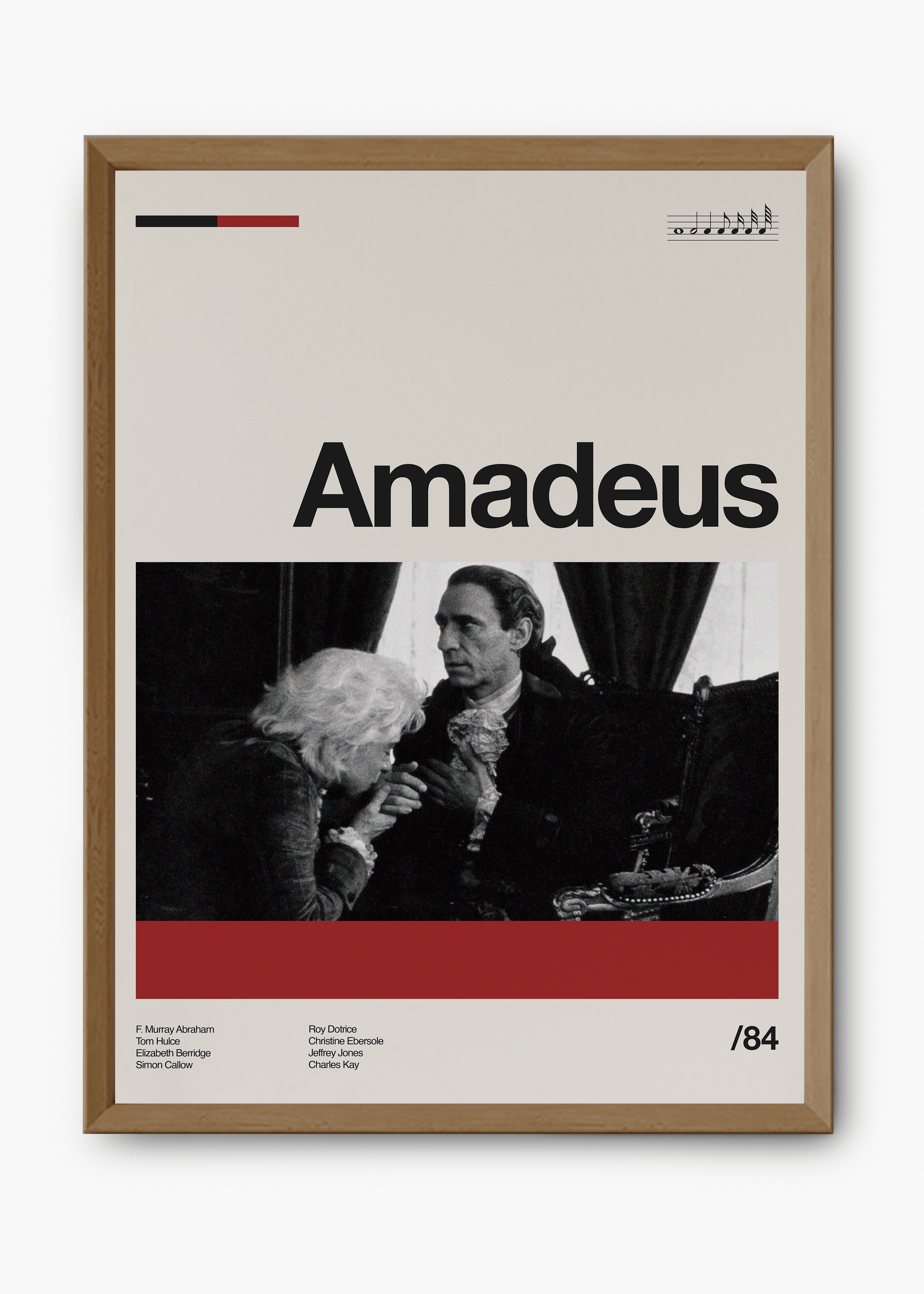 Quadro decorativo Amadeus — arte de cinema para parede | Cübe Quadros
