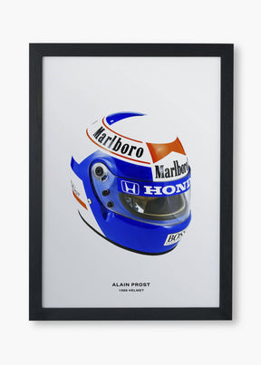 Quadro Capacete Alain Prost 1988 Fórmula 1