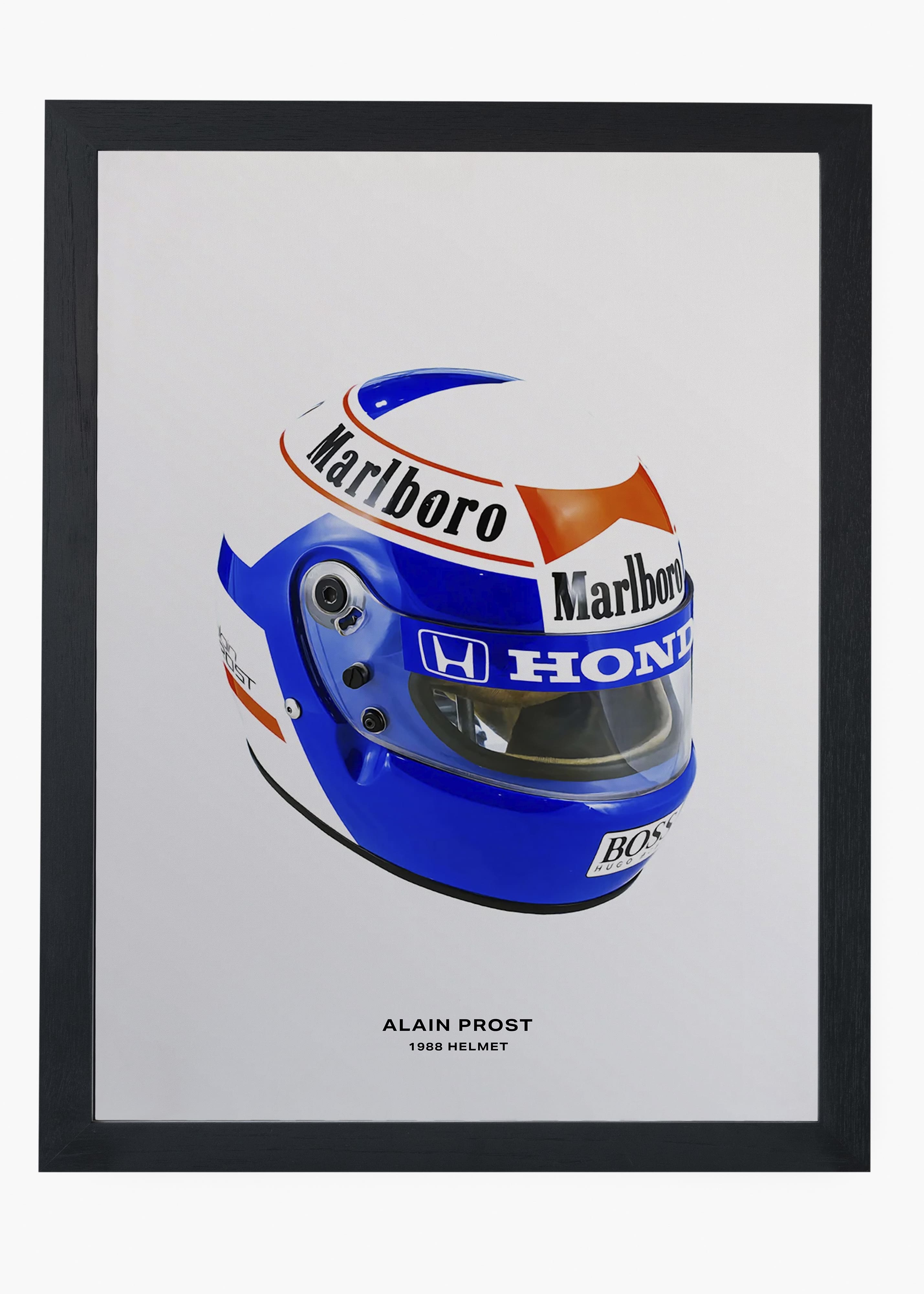 Quadro decorativo Alain Prost 1988 — arte de automobilismo para parede | Cübe Quadros