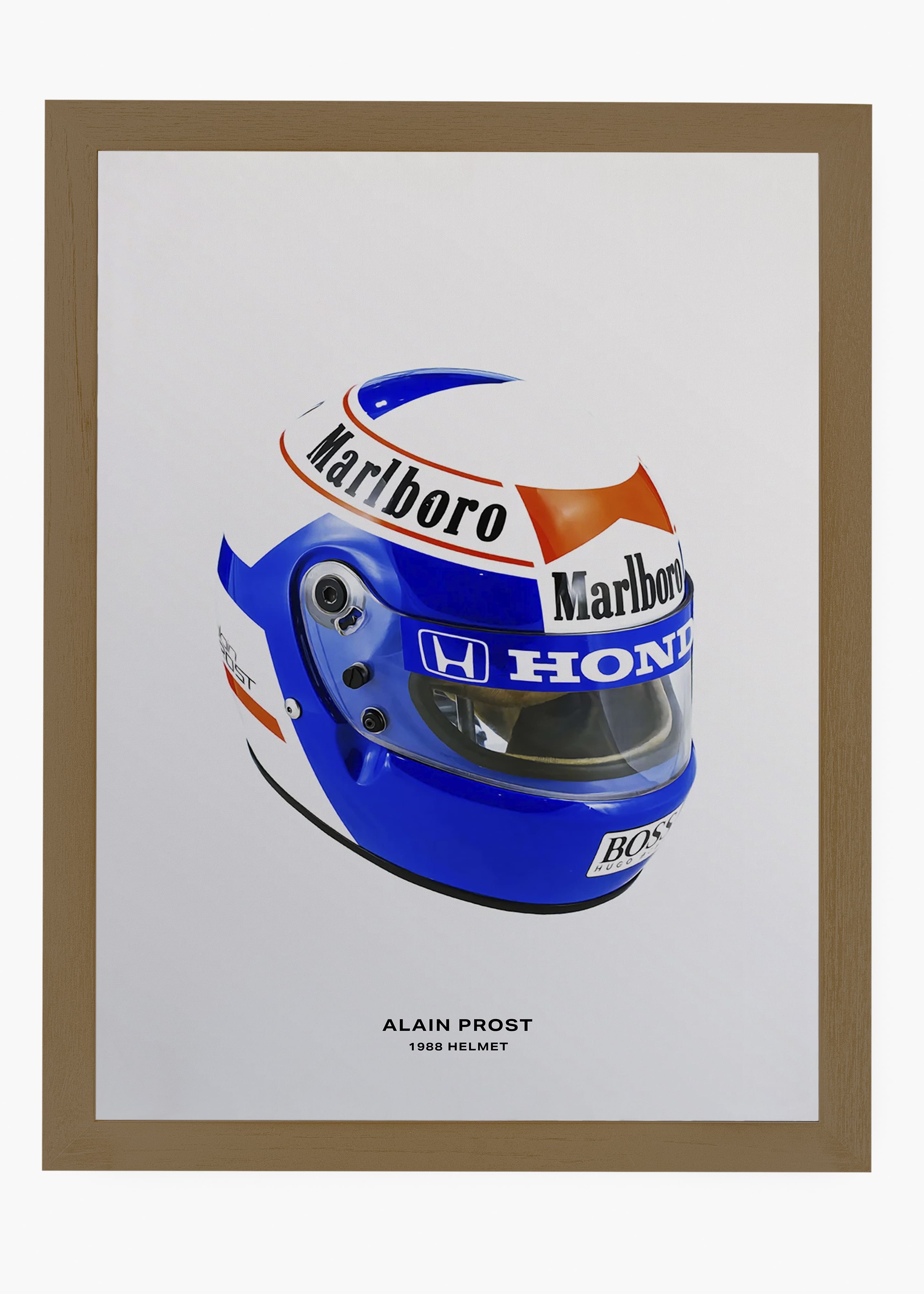 Quadro decorativo Alain Prost 1988 — arte de automobilismo para parede | Cübe Quadros