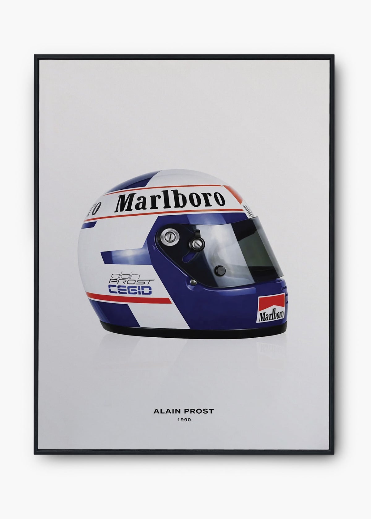 Quadro Capacete Alain Prost 1990 Fórmula 1