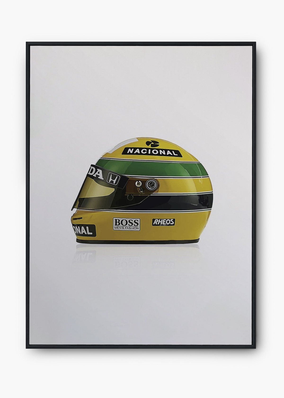Quadro Capacete AS 1990 Fórmula 1