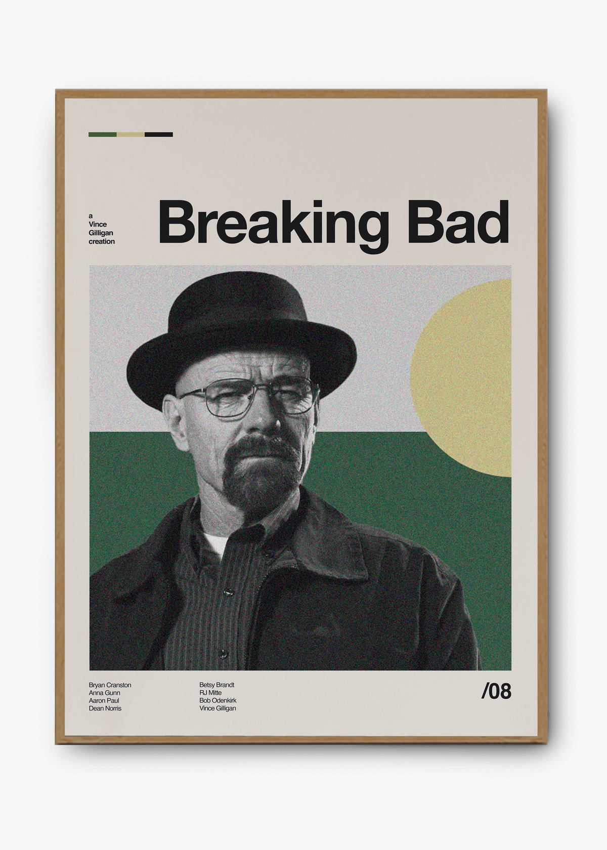 Quadro decorativo Breaking Bad Walter White — arte de série para parede | Cübe Quadros