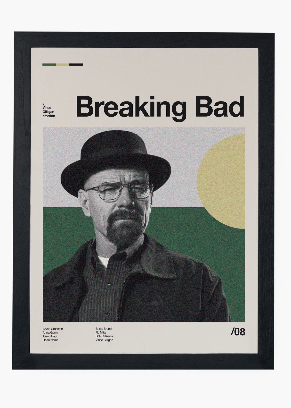 Quadro decorativo Breaking Bad Walter White — arte de série para parede | Cübe Quadros