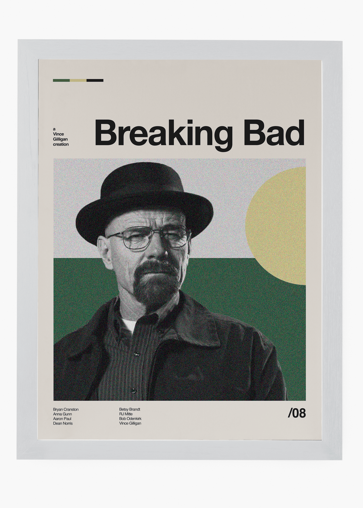 Quadro decorativo Breaking Bad Walter White — arte de série para parede | Cübe Quadros