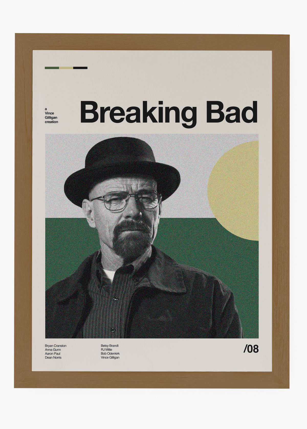 Quadro decorativo Breaking Bad Walter White — arte de série para parede | Cübe Quadros