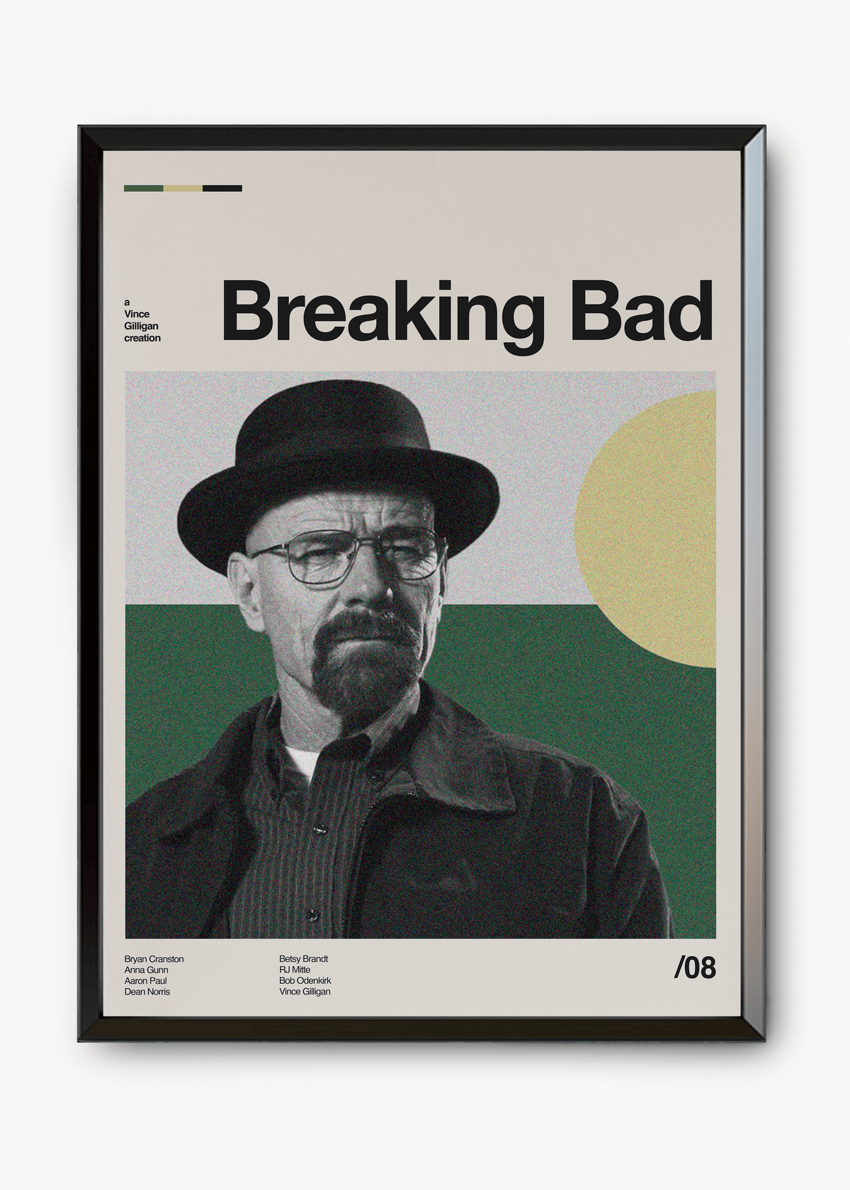 Quadro decorativo Breaking Bad Walter White — arte de série para parede | Cübe Quadros