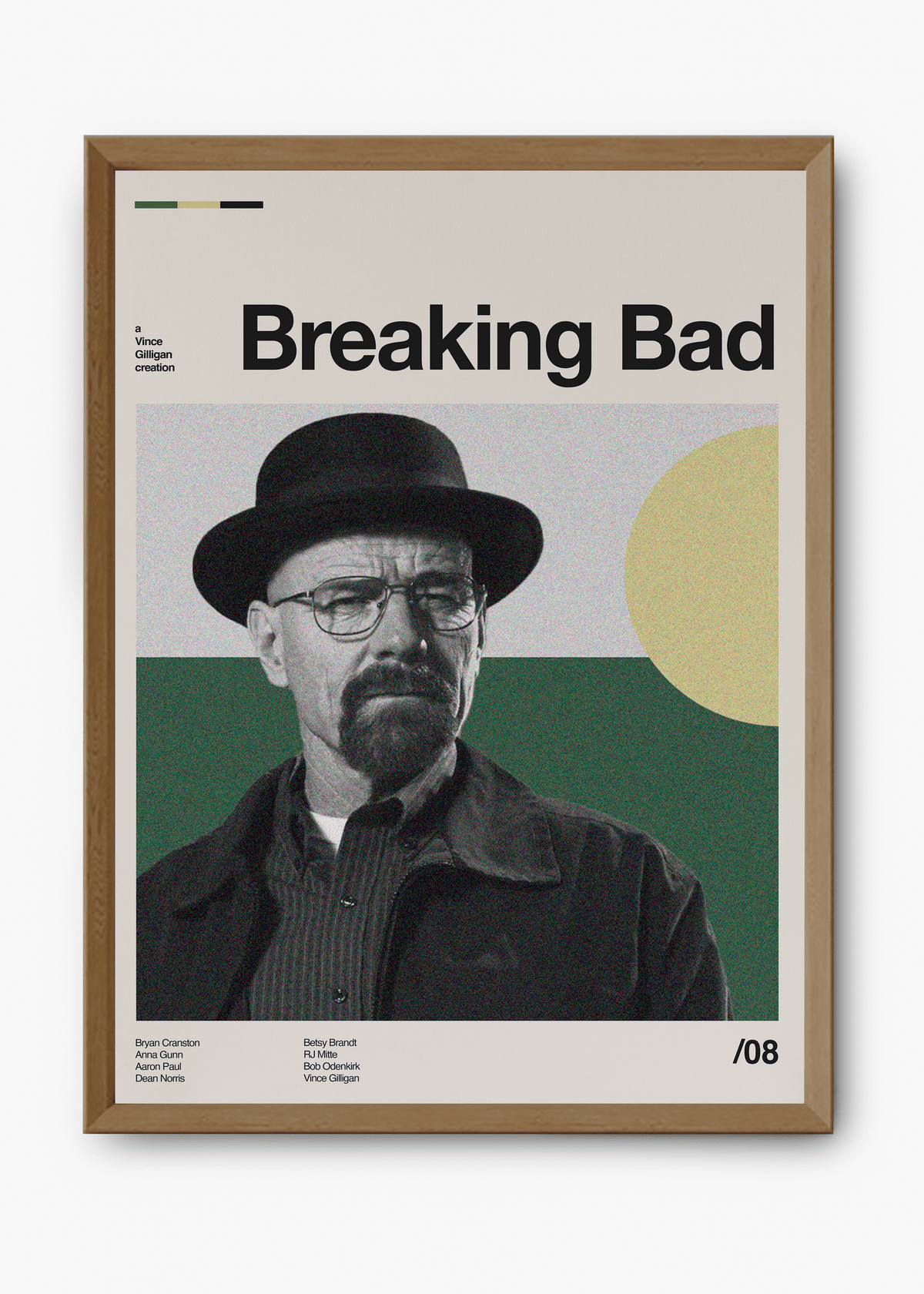 Quadro decorativo Breaking Bad Walter White — arte de série para parede | Cübe Quadros
