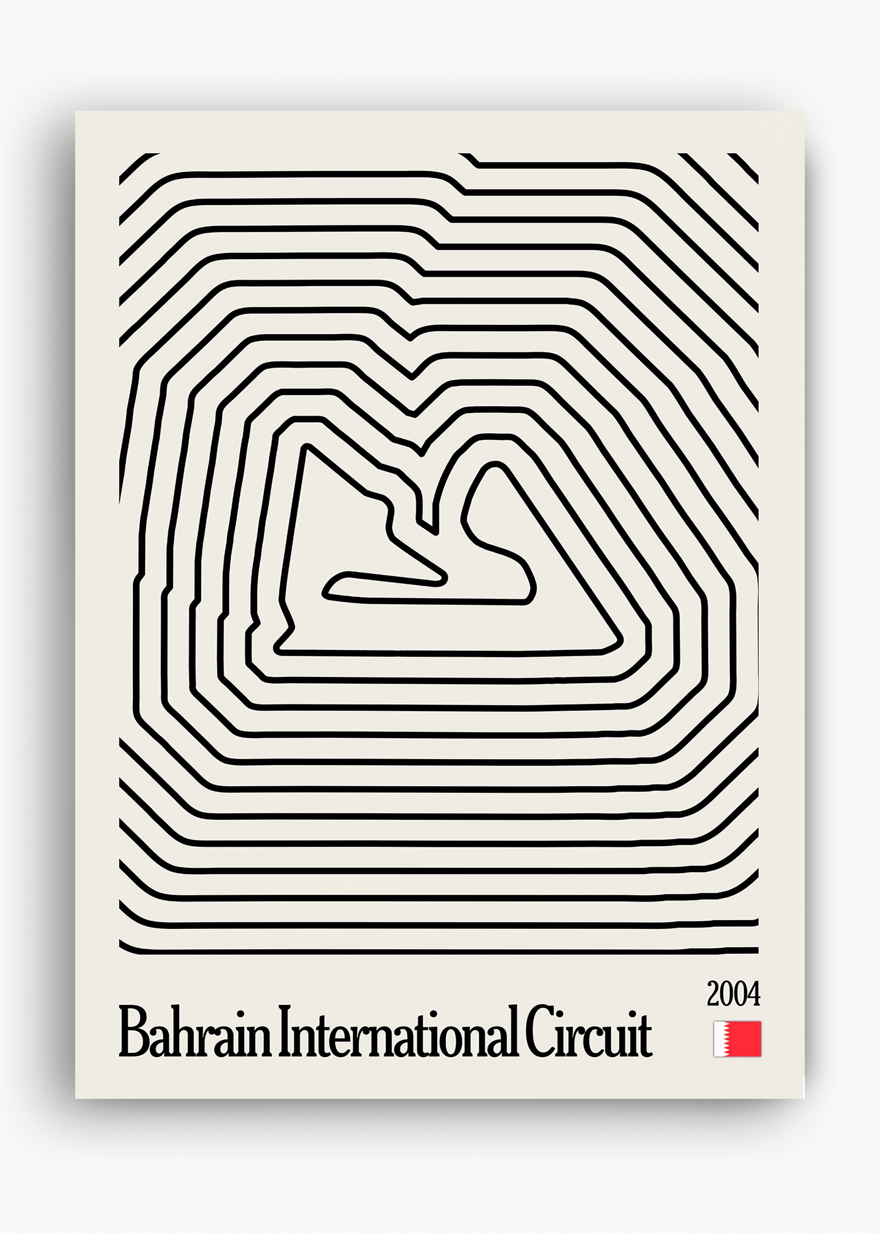 Quadro decorativo Bahrain Mosaic — arte de automobilismo para parede | Cübe Quadros