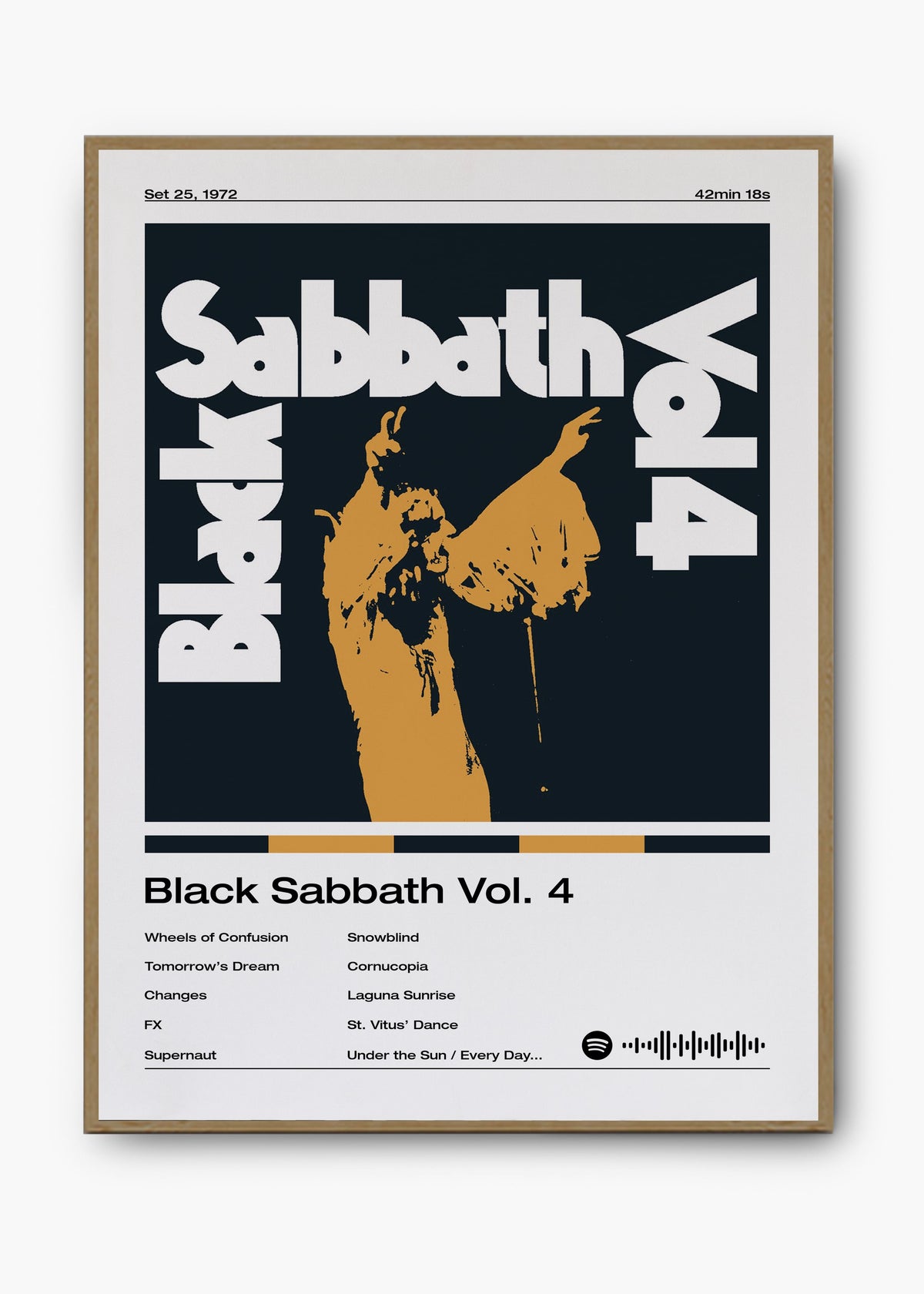 Quadro decorativo Black Sabbath Vol. 4 — arte de heavy metal para parede | Cübe Quadros