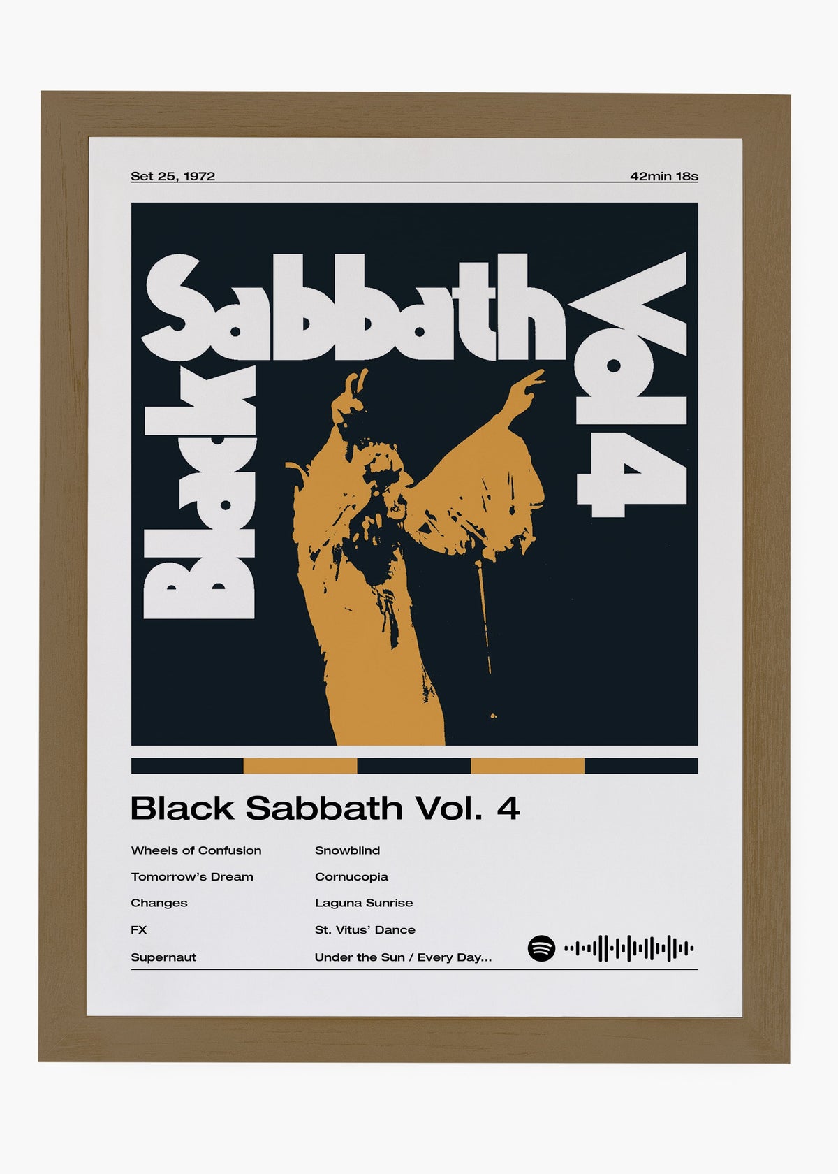 Quadro decorativo Black Sabbath Vol. 4 — arte de heavy metal para parede | Cübe Quadros