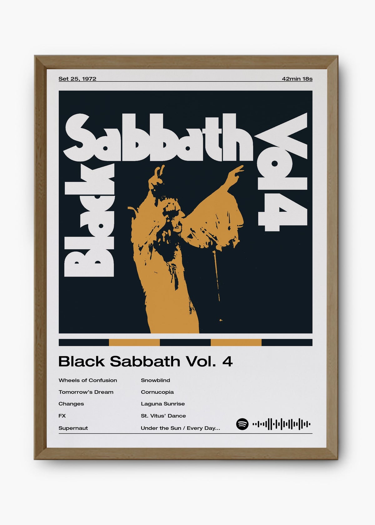 Quadro decorativo Black Sabbath Vol. 4 — arte de heavy metal para parede | Cübe Quadros