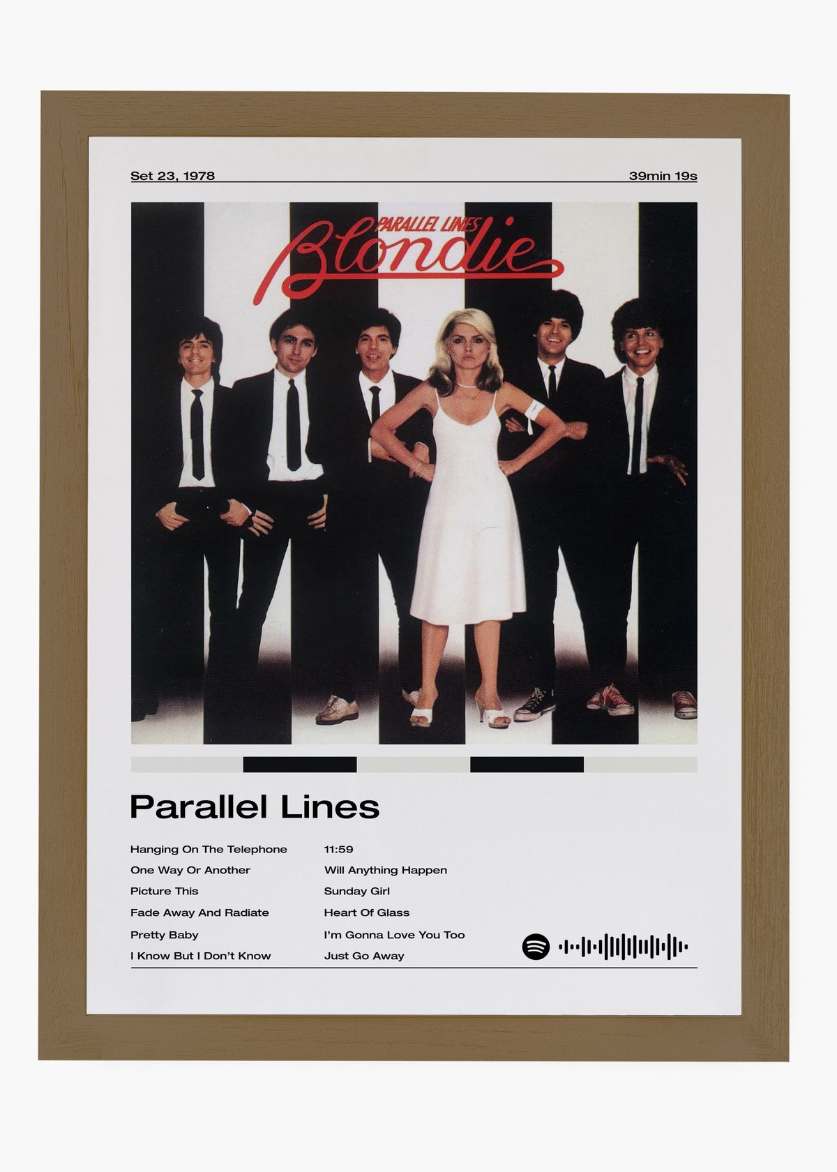 Quadro decorativo Blondie Parallel Lines — arte de new wave para parede | Cübe Quadros