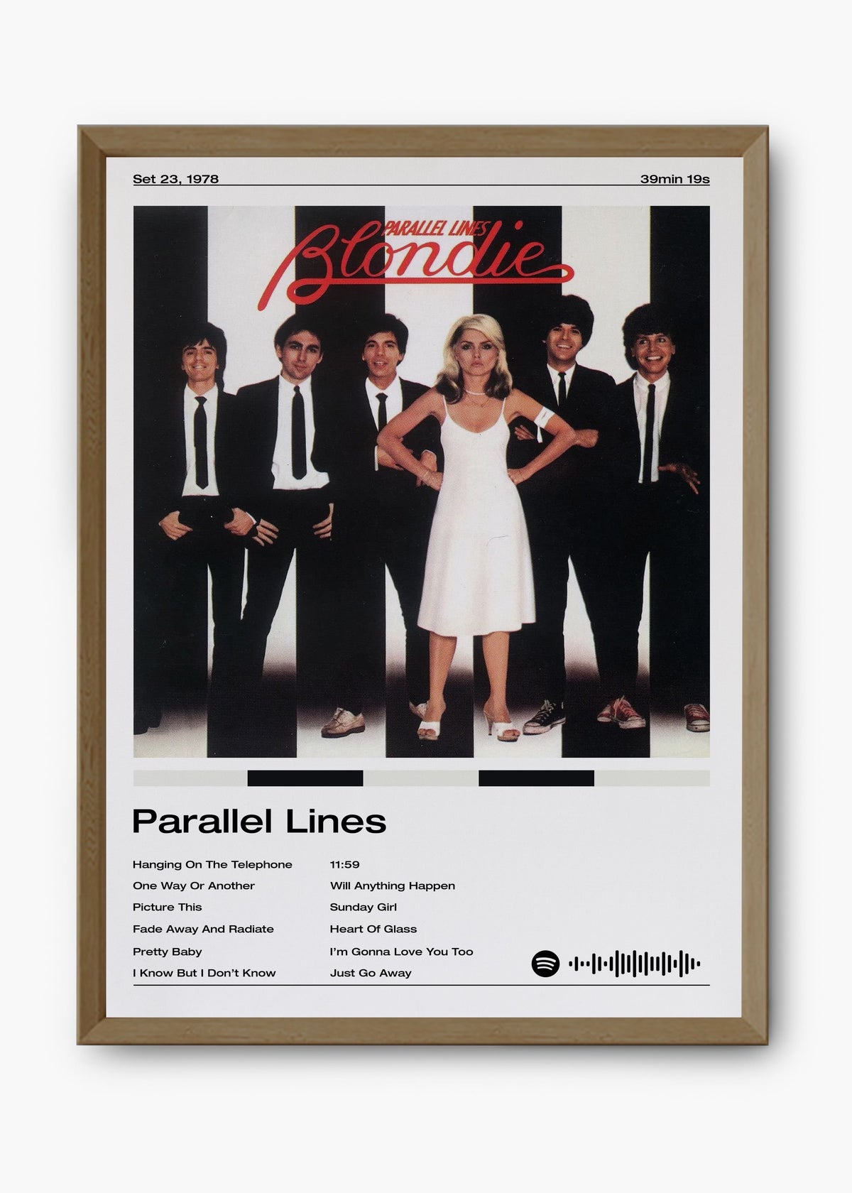 Quadro decorativo Blondie Parallel Lines — arte de new wave para parede | Cübe Quadros