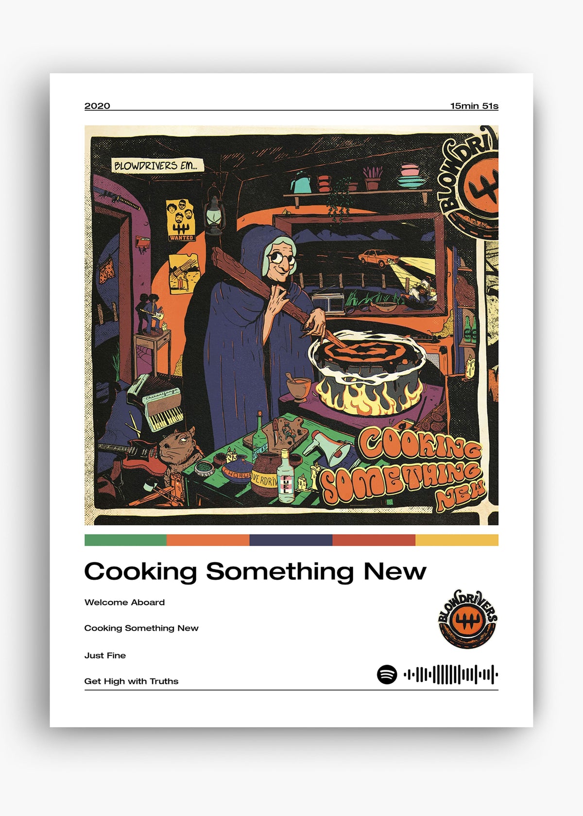 Quadro decorativo Blowdrivers Cooking Something New — arte musical para parede | Cübe Quadros