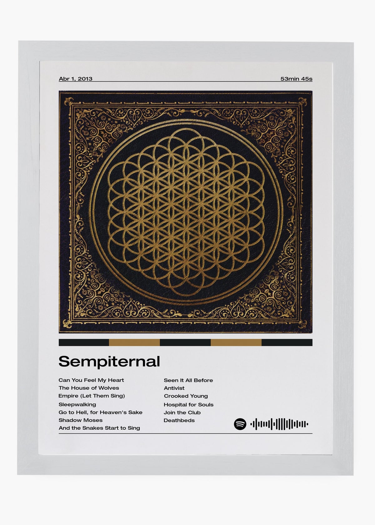 Quadro decorativo Bring Me The Horizon Sempiternal — arte de metalcore para parede | Cübe Quadros