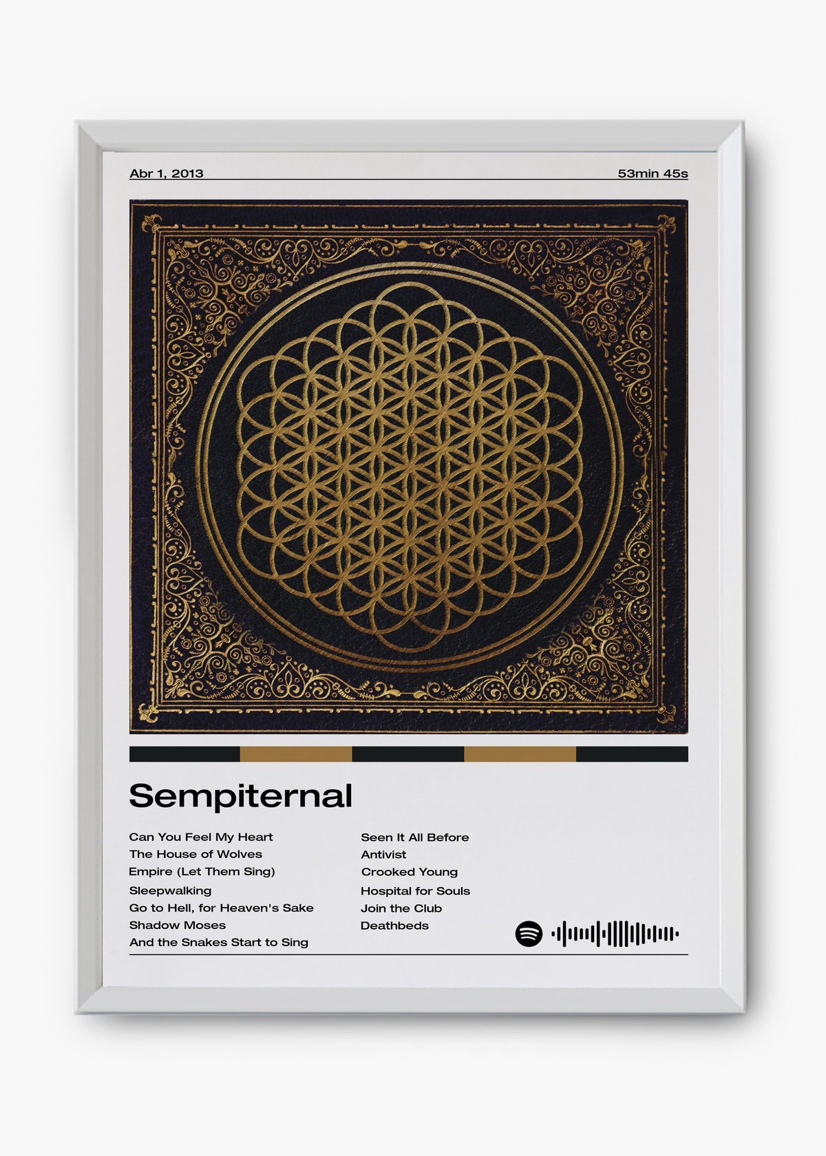 Quadro decorativo Bring Me The Horizon Sempiternal — arte de metalcore para parede | Cübe Quadros