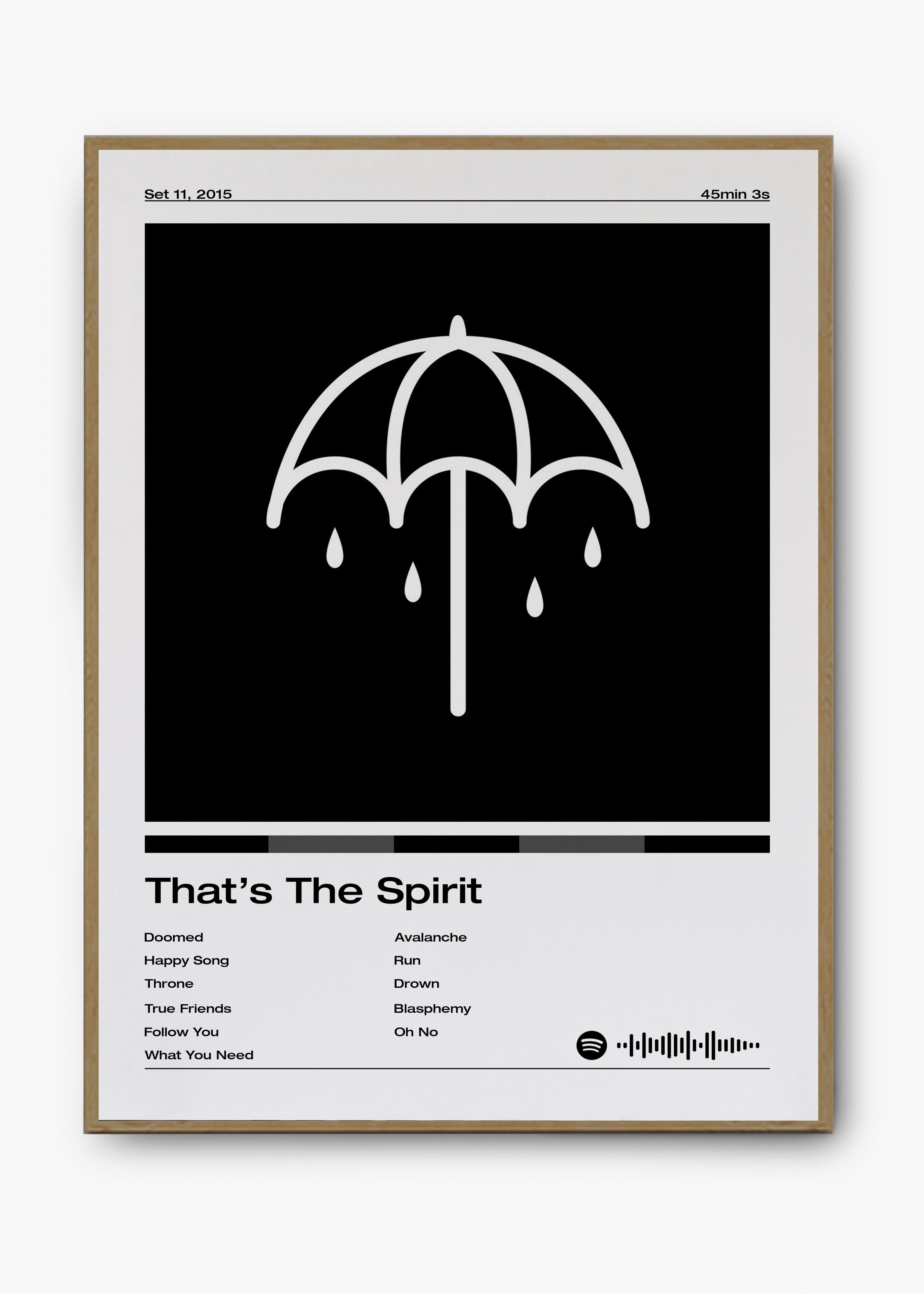 Quadro decorativo Bring Me The Horizon That the Spirit — arte de metalcore para parede | Cübe Quadros