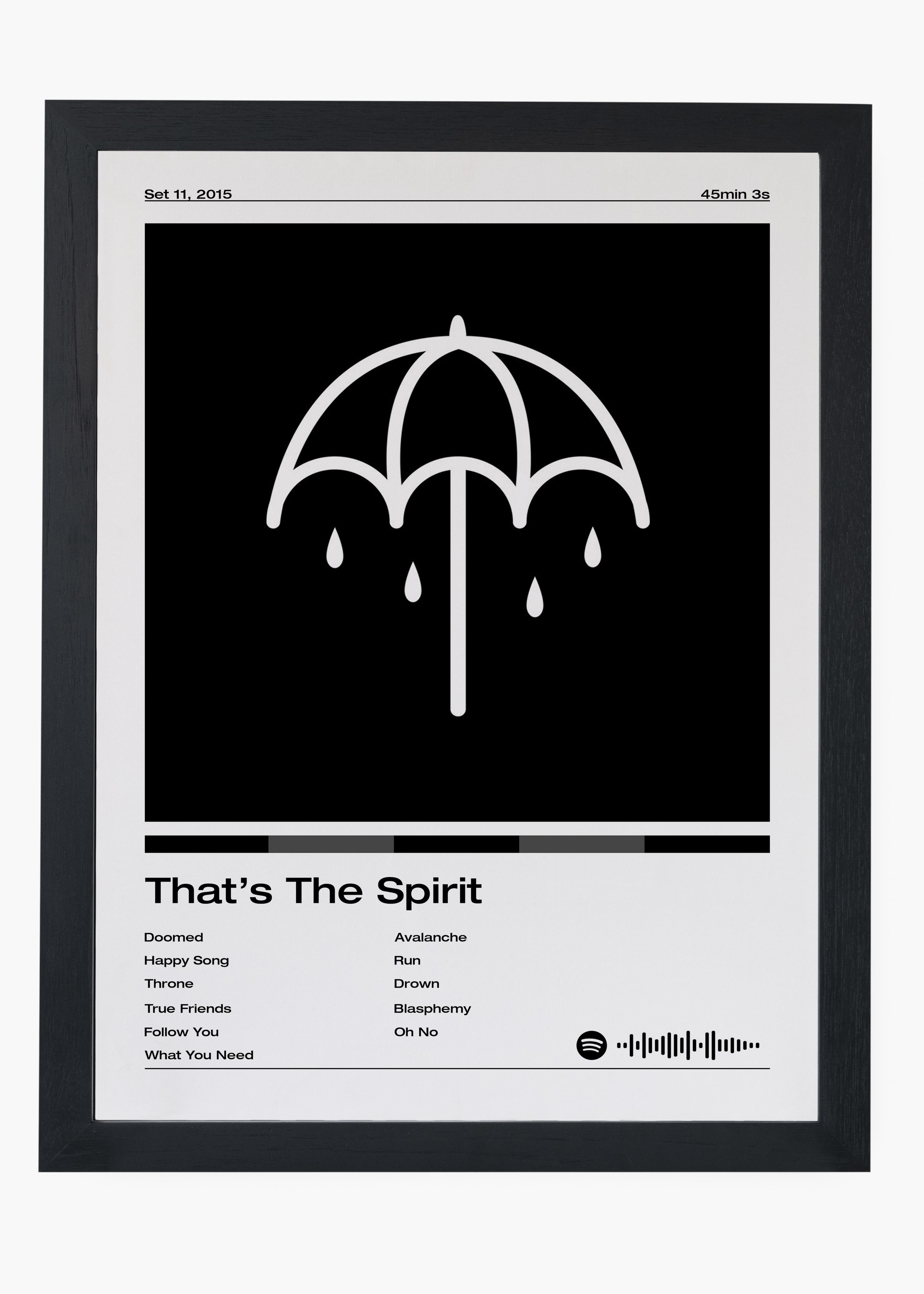 Quadro decorativo Bring Me The Horizon That the Spirit — arte de metalcore para parede | Cübe Quadros