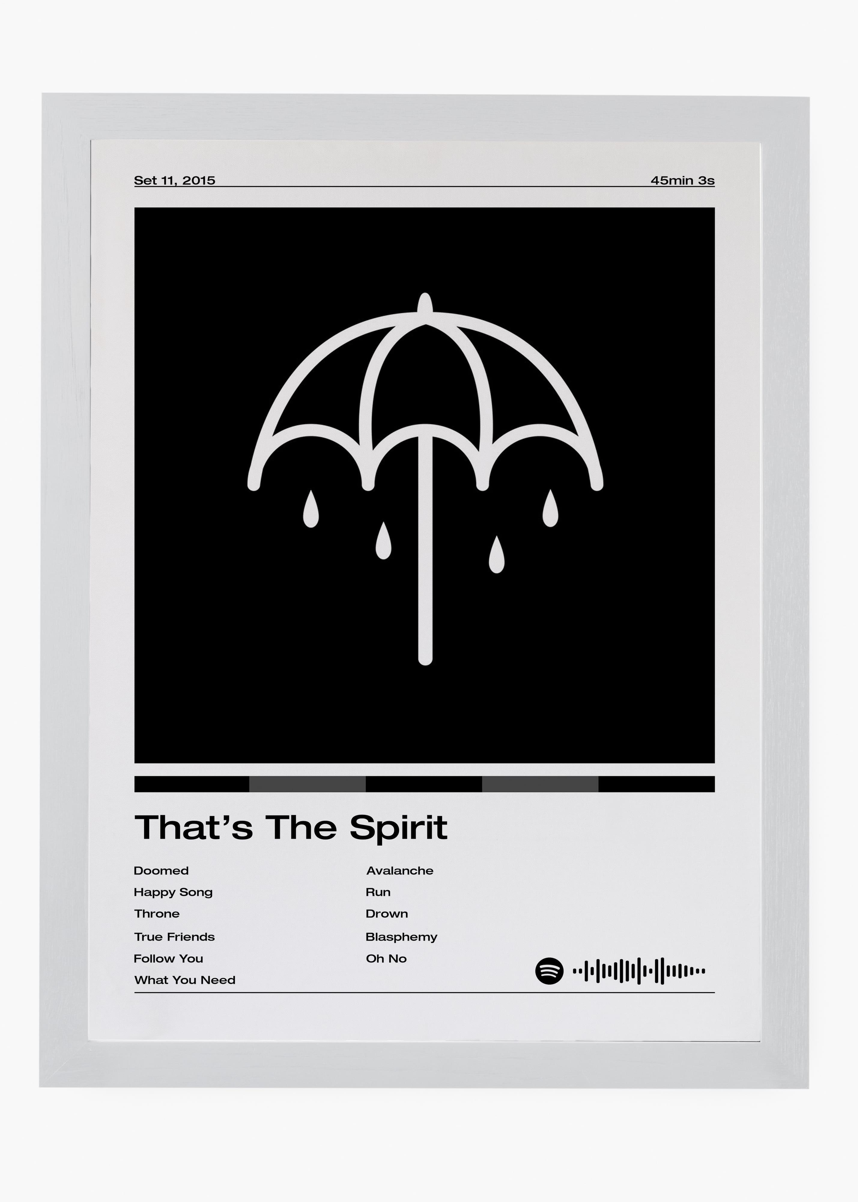 Quadro decorativo Bring Me The Horizon That the Spirit — arte de metalcore para parede | Cübe Quadros