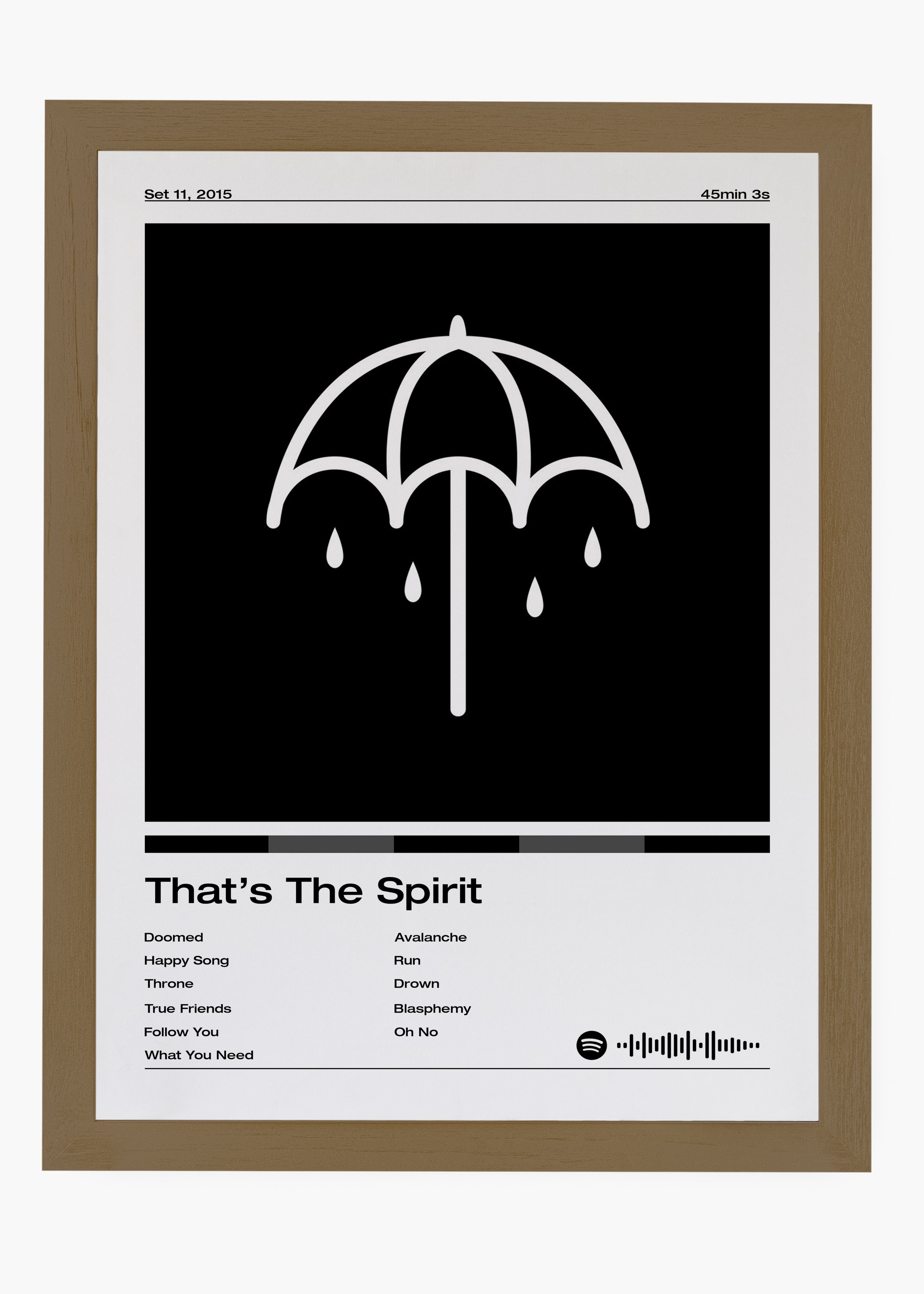 Quadro decorativo Bring Me The Horizon That the Spirit — arte de metalcore para parede | Cübe Quadros