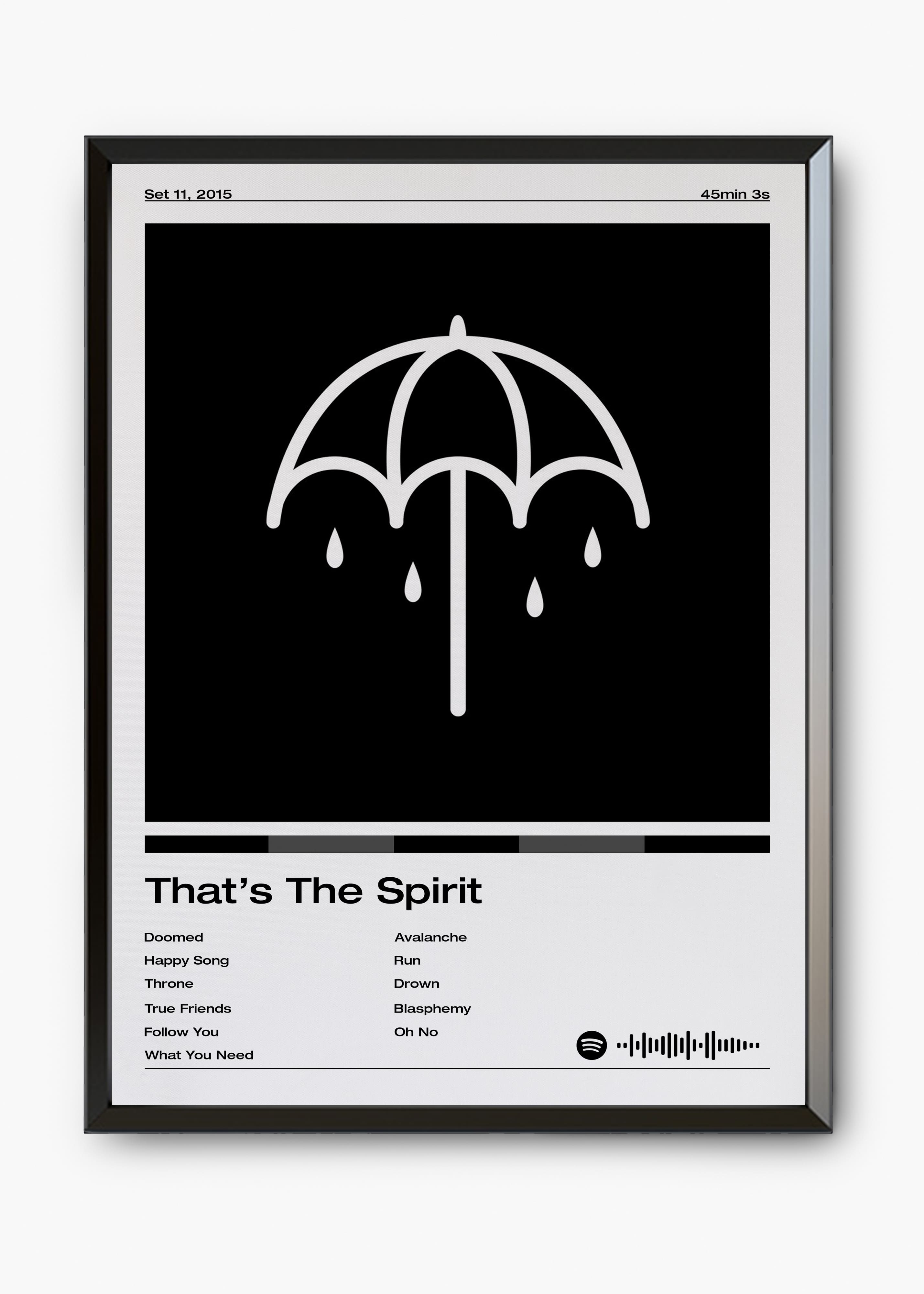 Quadro decorativo Bring Me The Horizon That the Spirit — arte de metalcore para parede | Cübe Quadros