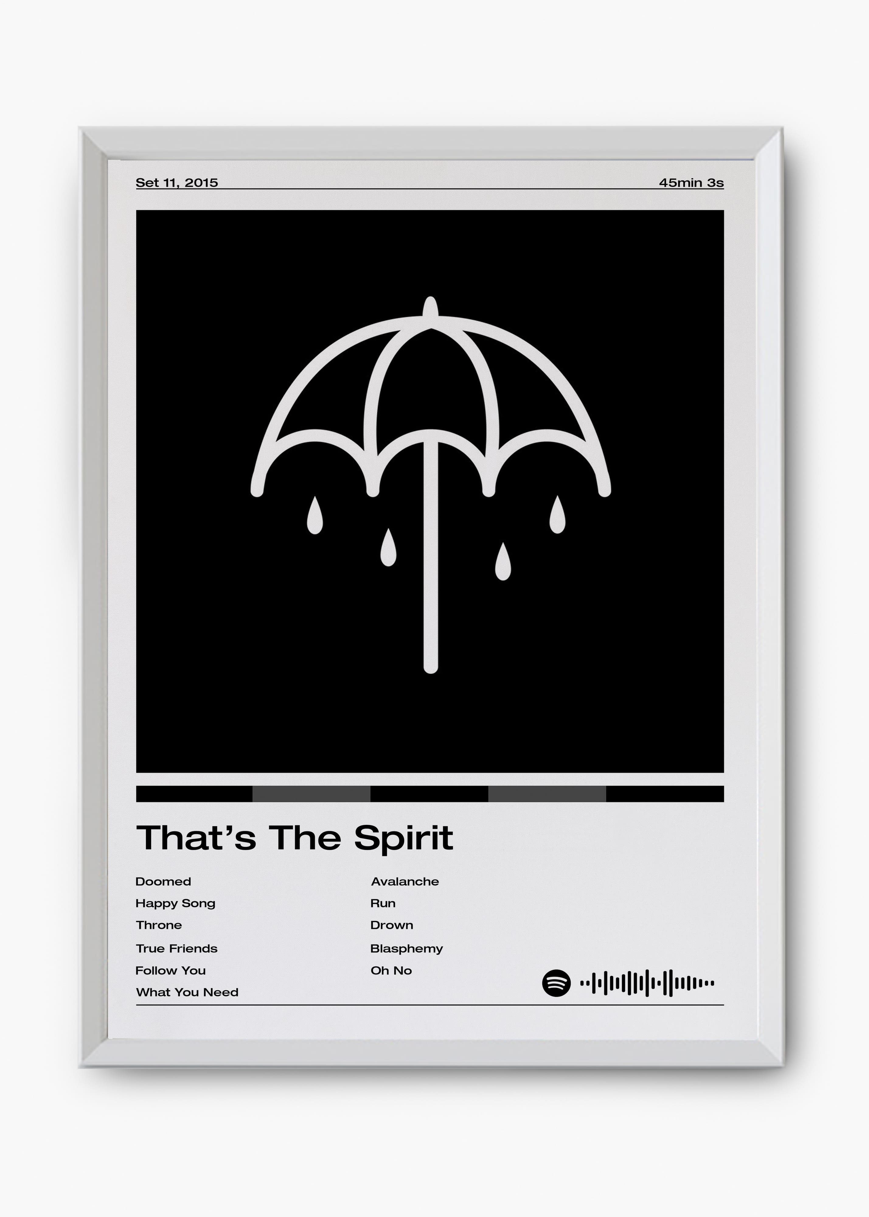 Quadro decorativo Bring Me The Horizon That the Spirit — arte de metalcore para parede | Cübe Quadros