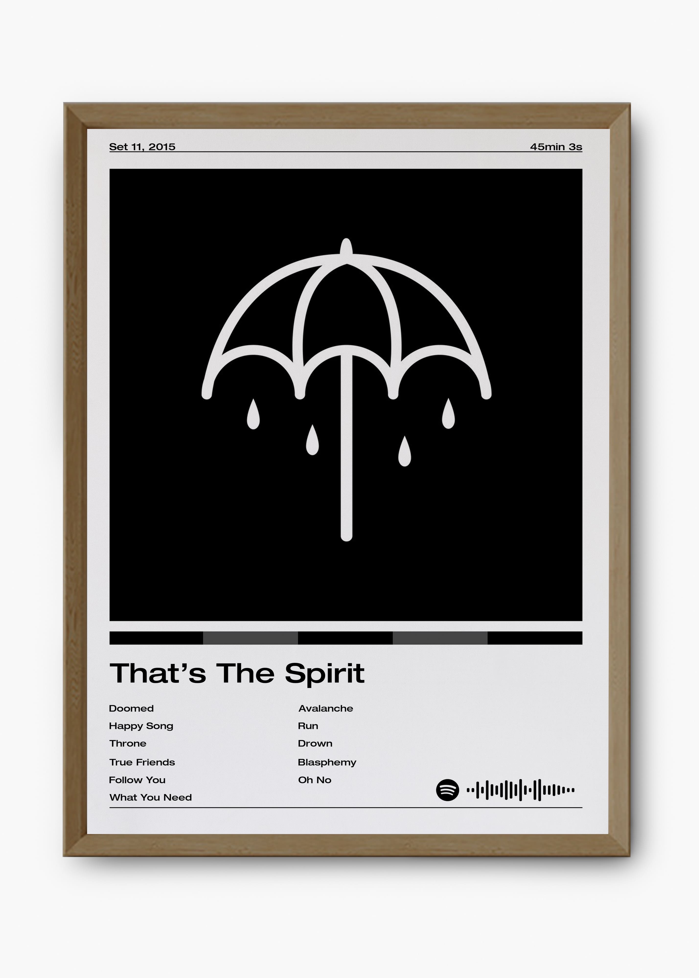 Quadro decorativo Bring Me The Horizon That the Spirit — arte de metalcore para parede | Cübe Quadros