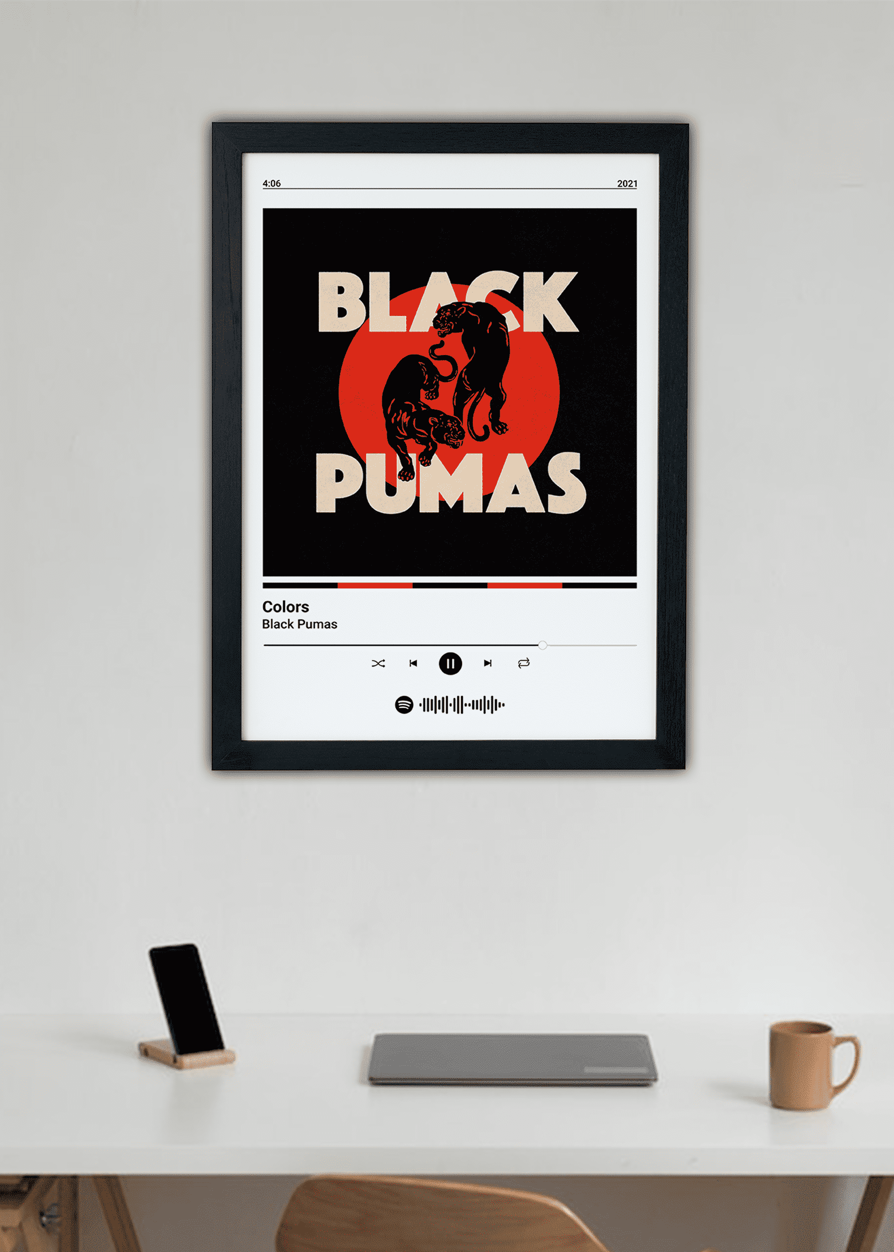 Quadro Black Pumas Colors