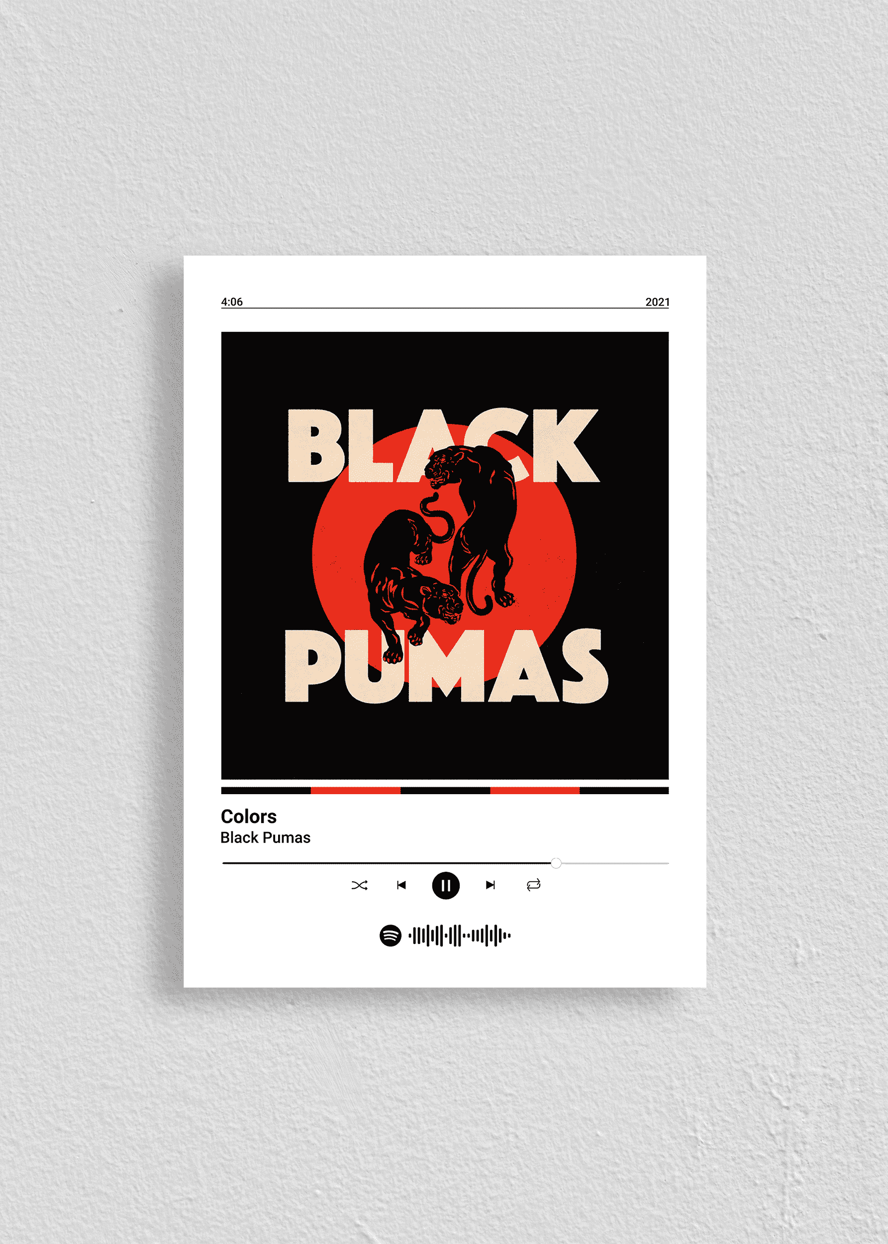 Quadro Black Pumas Colors