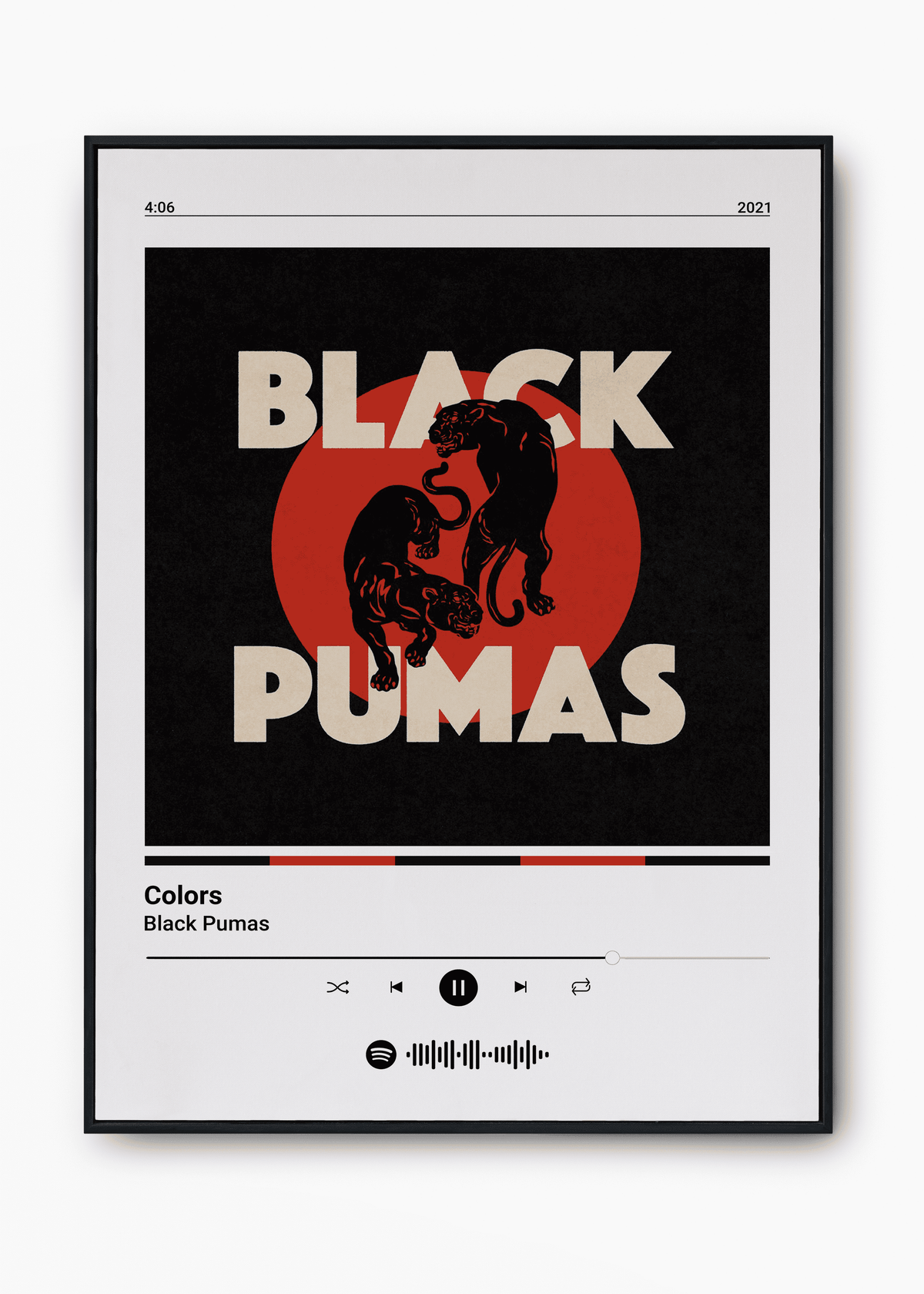 Quadro Black Pumas Colors