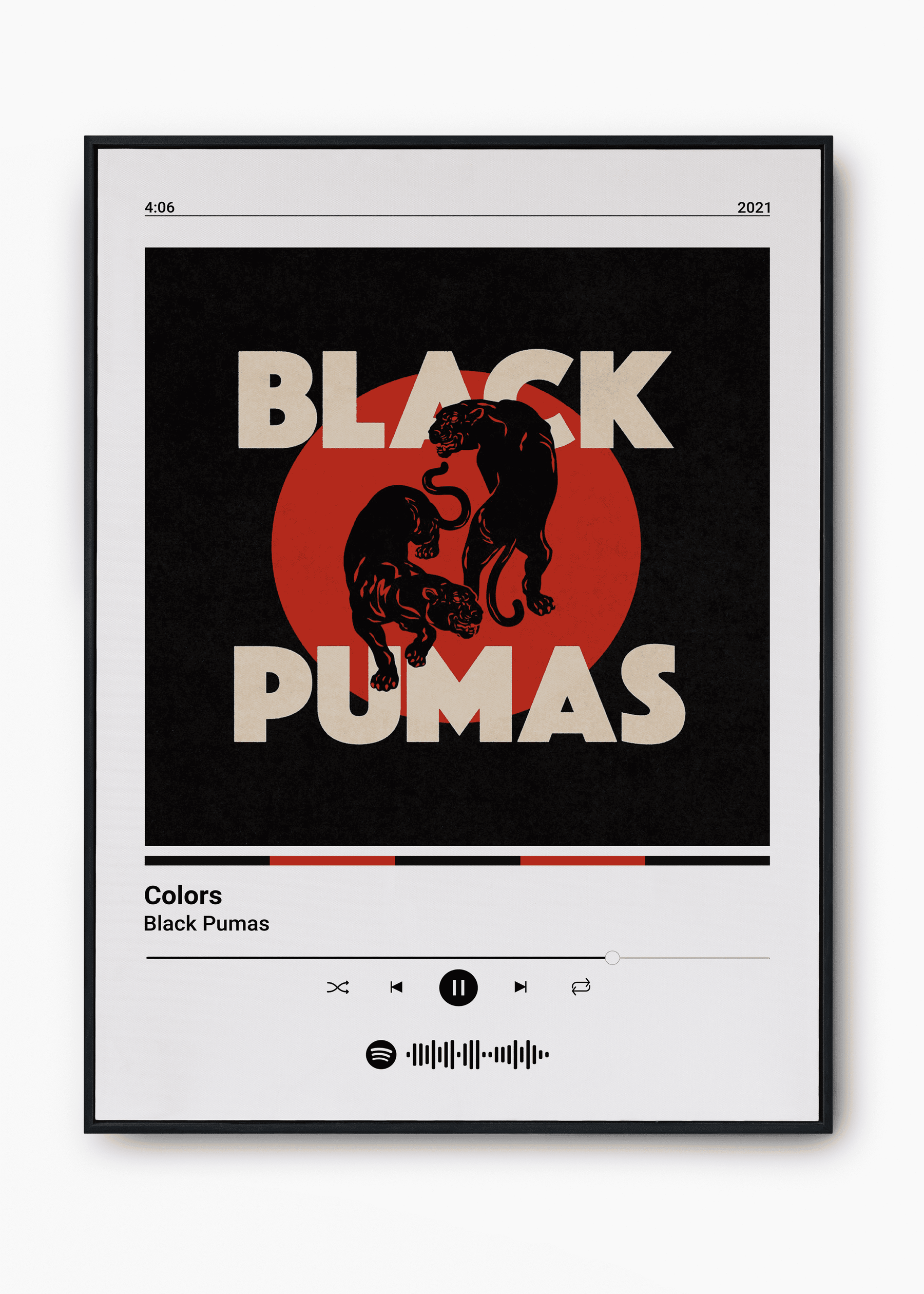 Quadro Black Pumas Colors