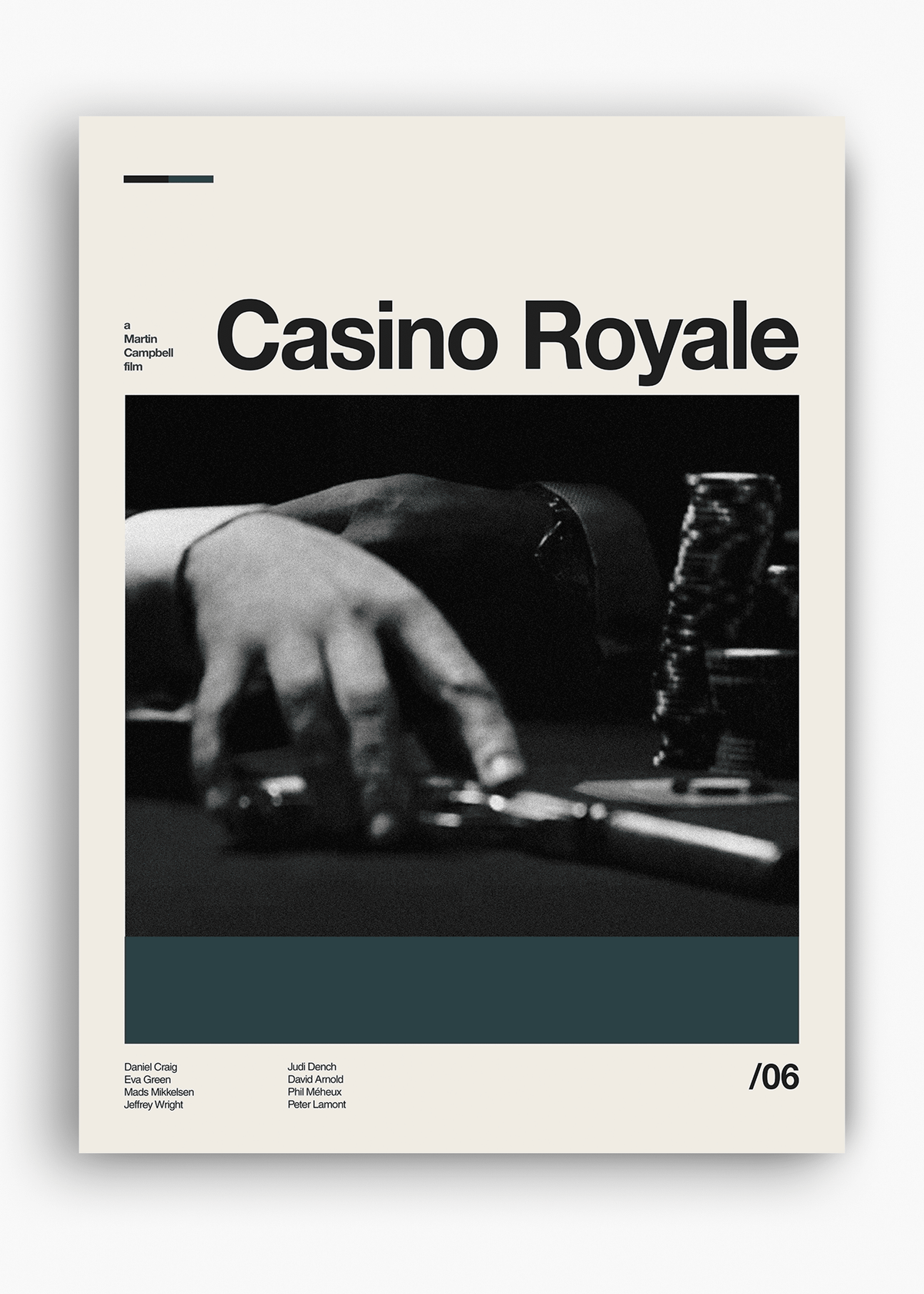 Quadro decorativo 007 Casino Royale — arte de cinema para parede | Cübe Quadros
